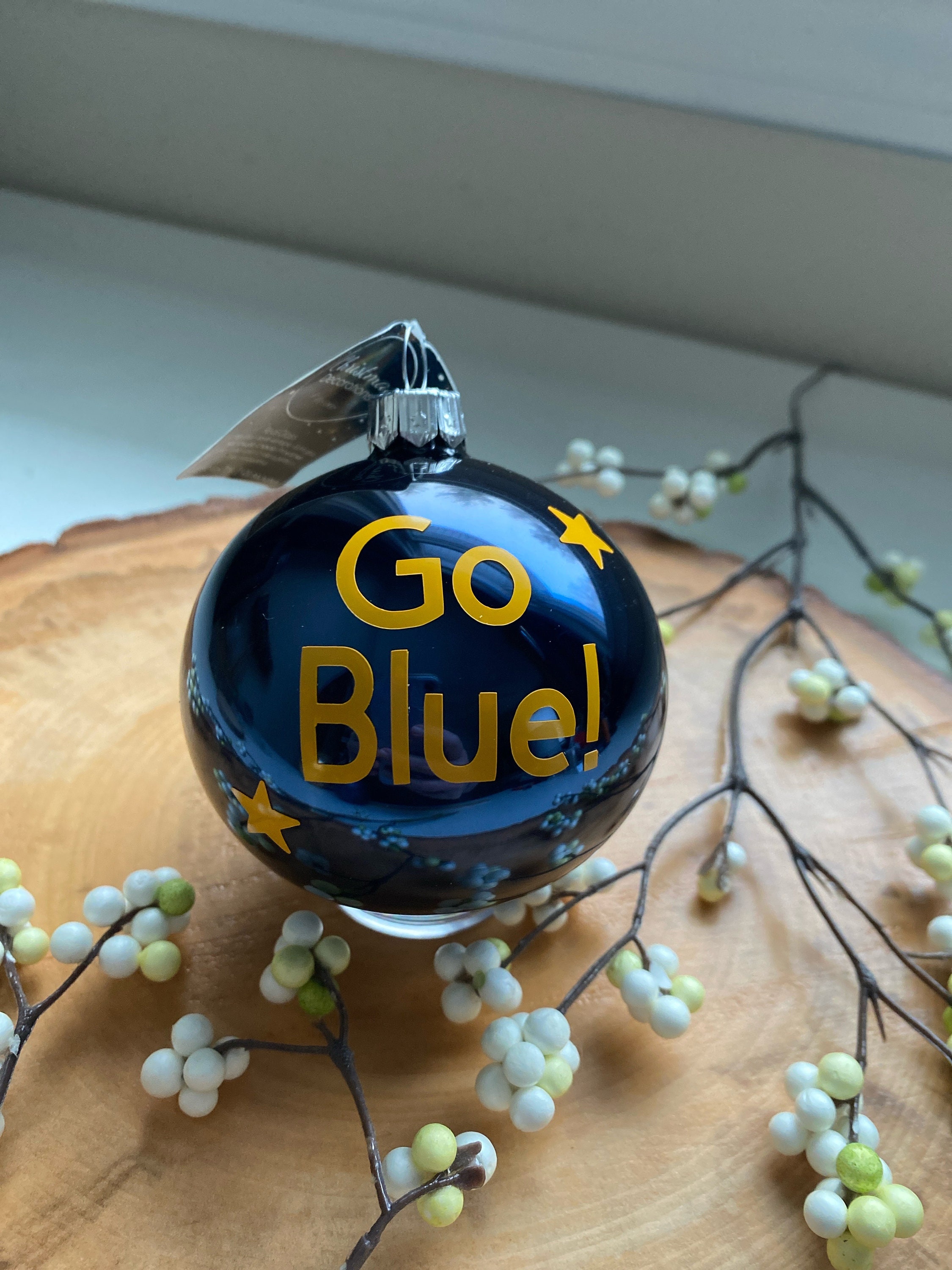 Maize and Blue Michigan Ornaments - Perfect Holiday Gift for the U of M Fan, Student, Alumni, Parent