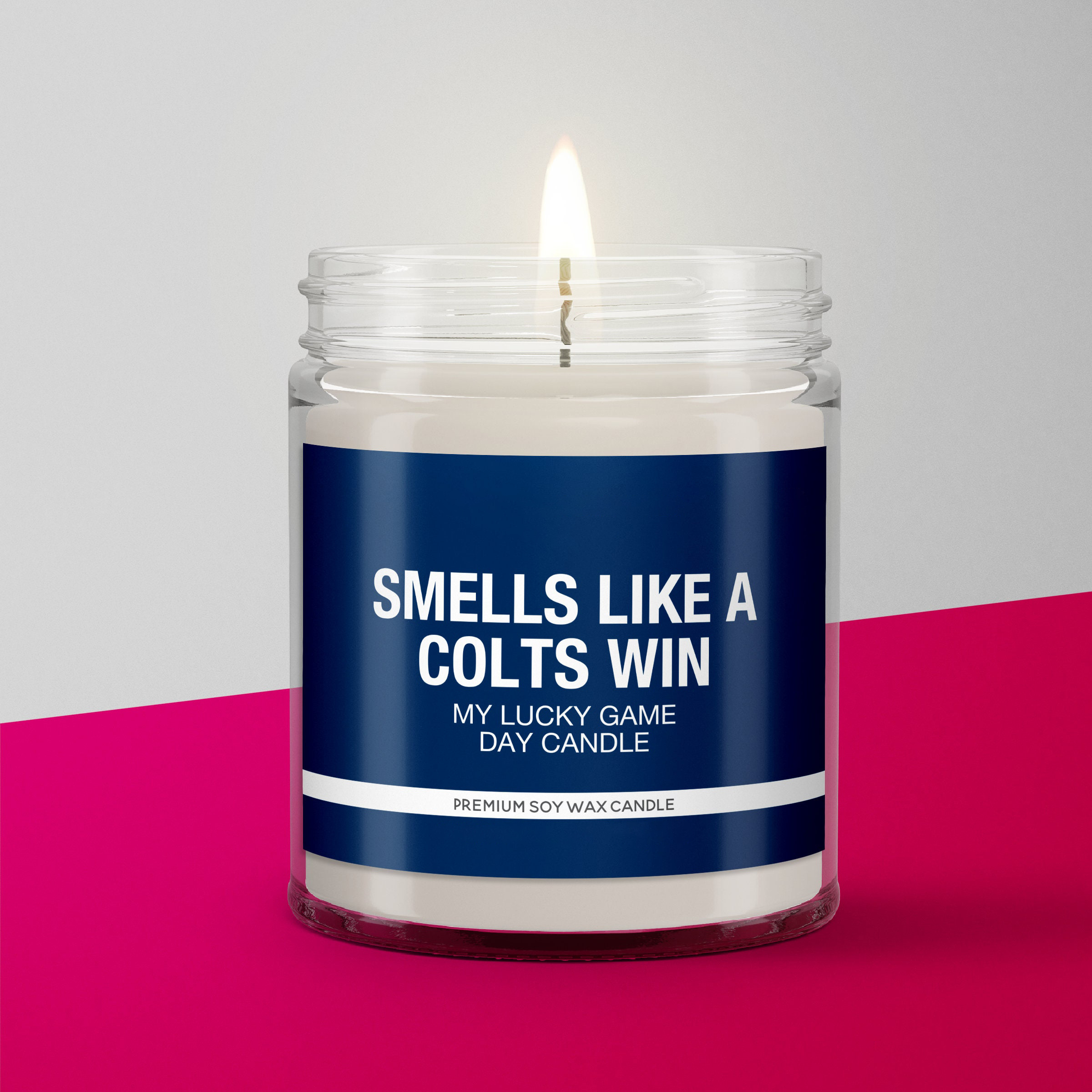 Smells Like a Colts Win Candle | Indianapolis Colts Candle | Game Day Decor | Funny Colts Fan Gift | Lucky Colts Candle Unique