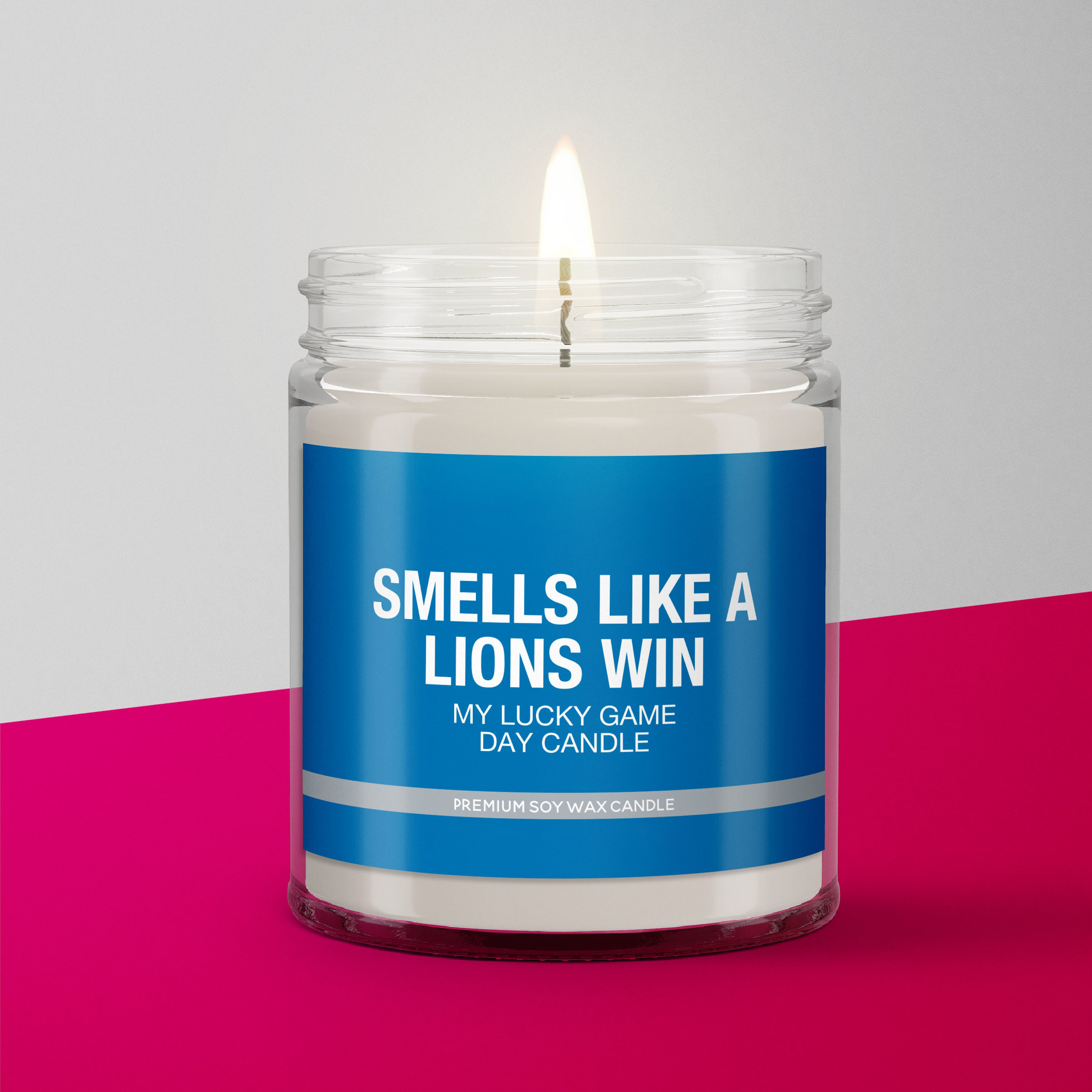 Smells Like a Lions Win Candle | Detroit Lions Candle | Game Day Decor | Funny Lions Fan Gift | Lucky Lions Candle Unique