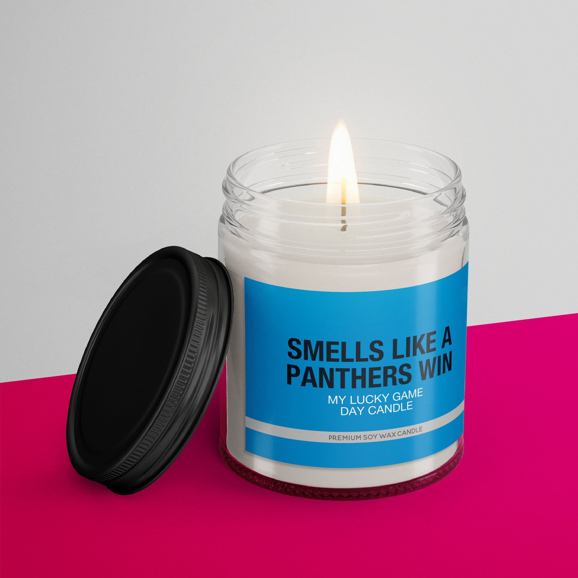 Smells Like a Panthers Win Candle | Carolina Panthers Candle | Game Day Decor | Funny Panthers Fan Gift | Lucky Panthers Candle Unique