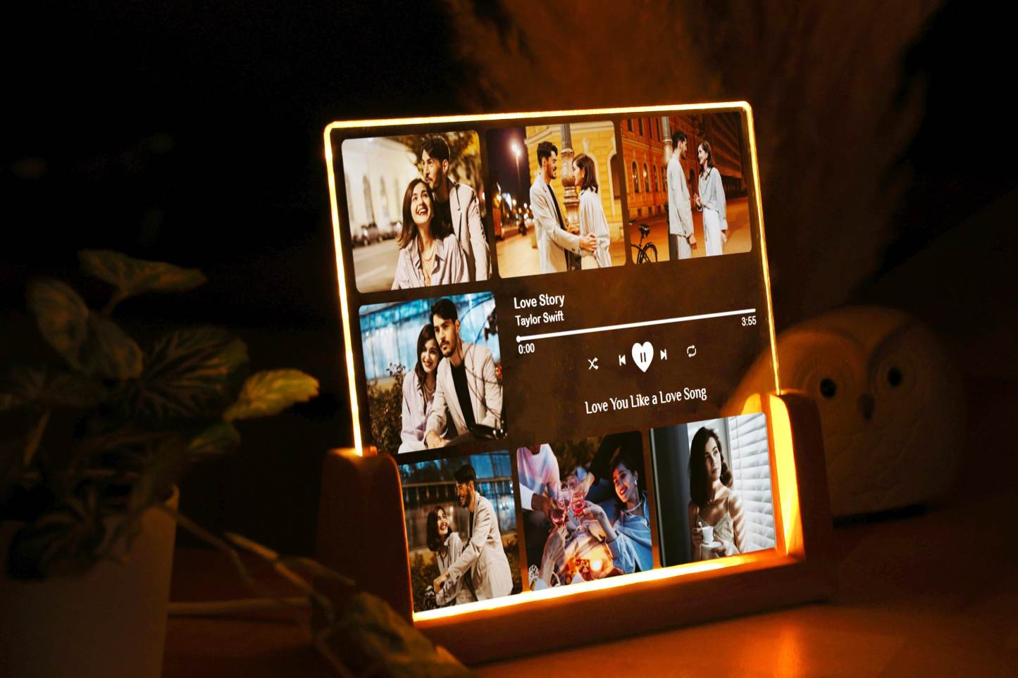 Personalized Song Night Light-Couple Gifts with Photo