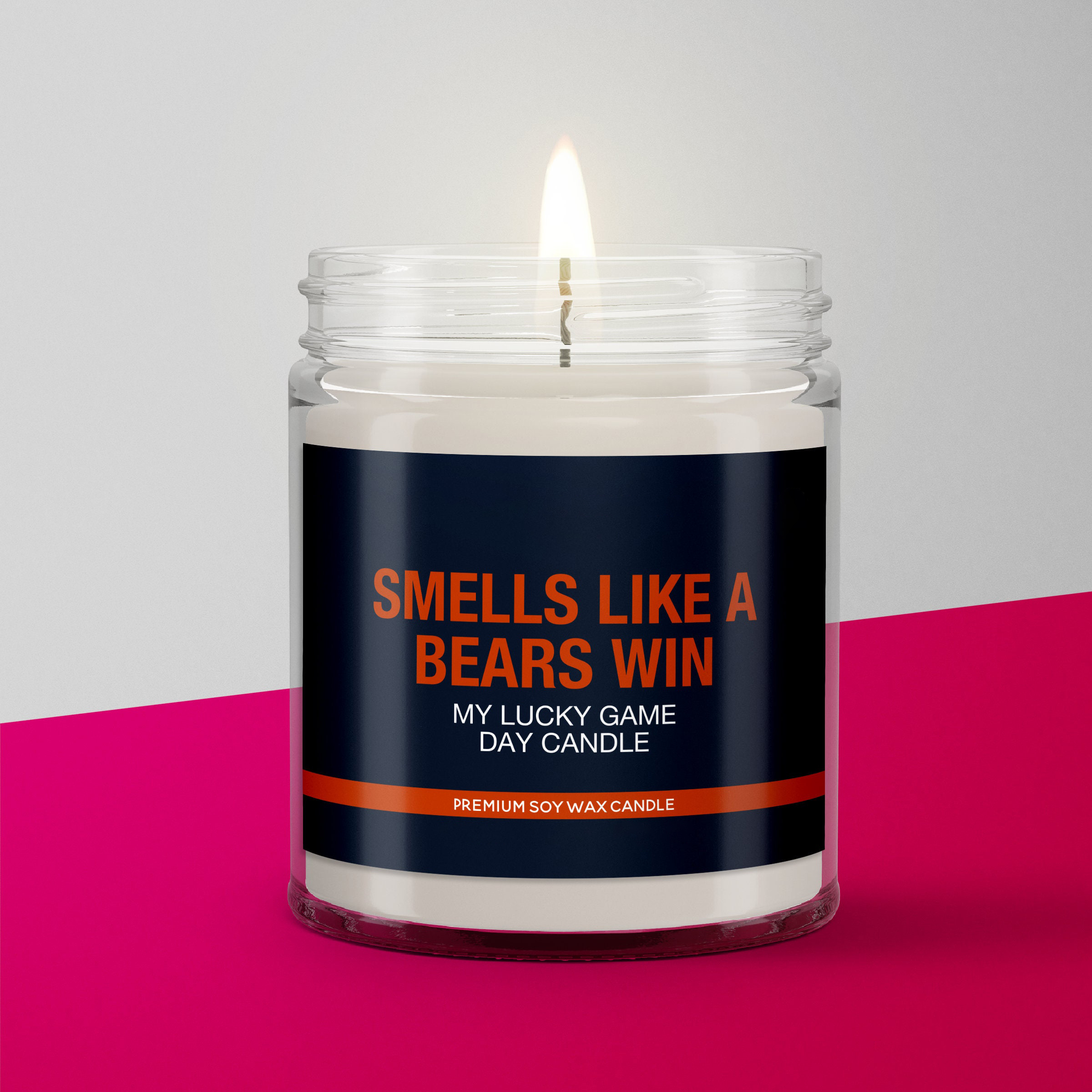 Smells Like a Bears Win Candle | Chicago Bears Candle | Game Day Decor | Funny Bears Fan Gift | Lucky Bears Candle Unique