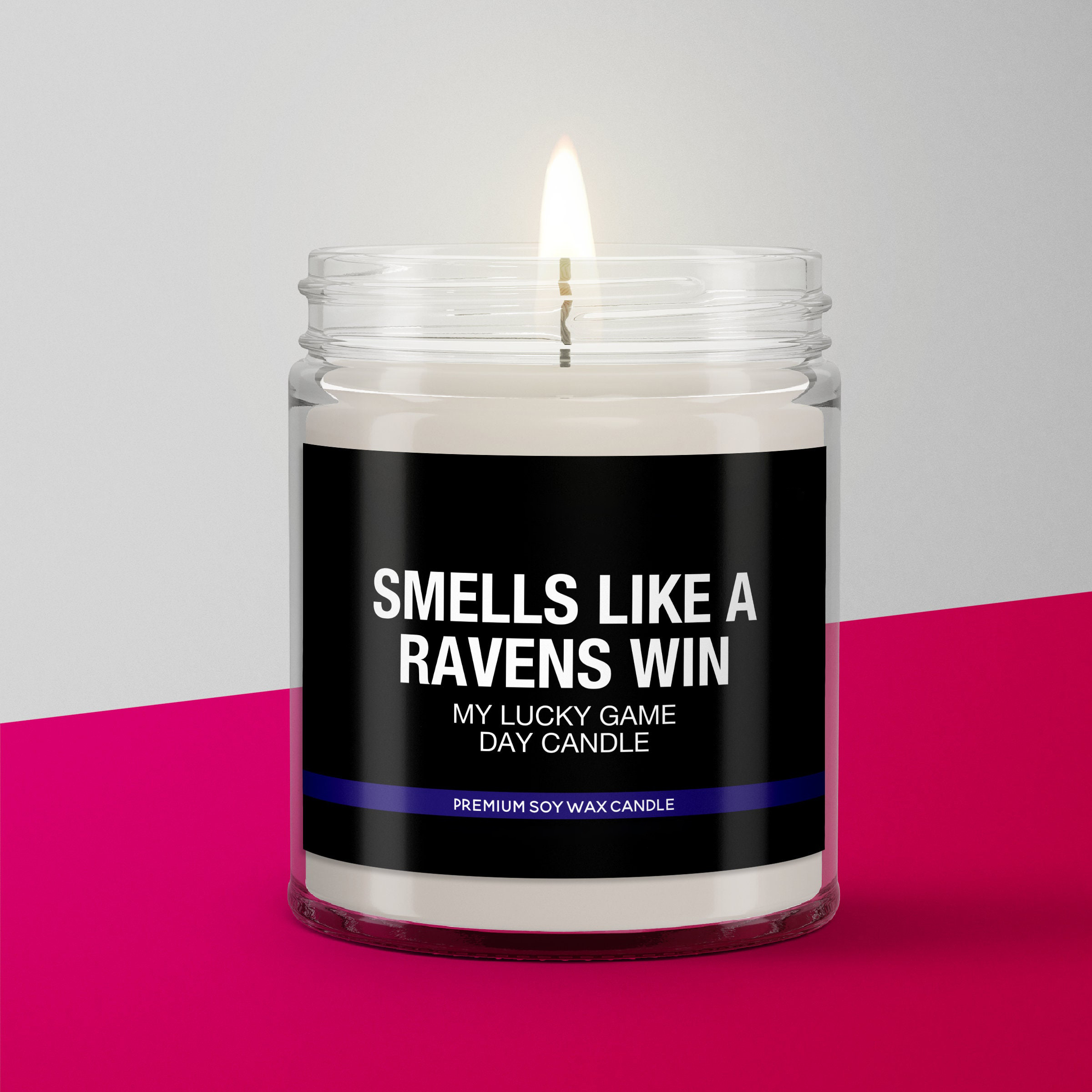 Smells Like a Ravens Win Candle | Baltimore Ravens Candle | Game Day Decor | Funny Ravens Fan Gift | Lucky Ravens Candle Unique
