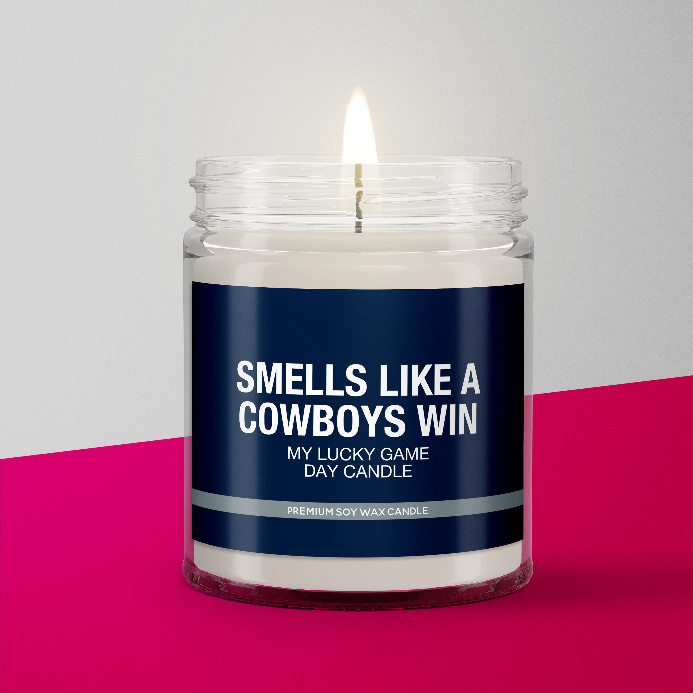 Smells Like a Cowboys Win Candle | Dallas Cowboys Candle | Game Day Decor | Funny Cowboys Fan Gift | Lucky Cowboys Candle Unique