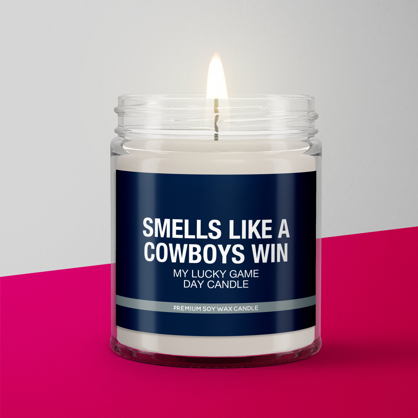 Smells Like a Cowboys Win Candle | Dallas Cowboys Candle | Game Day Decor | Funny Cowboys Fan Gift | Lucky Cowboys Candle Unique