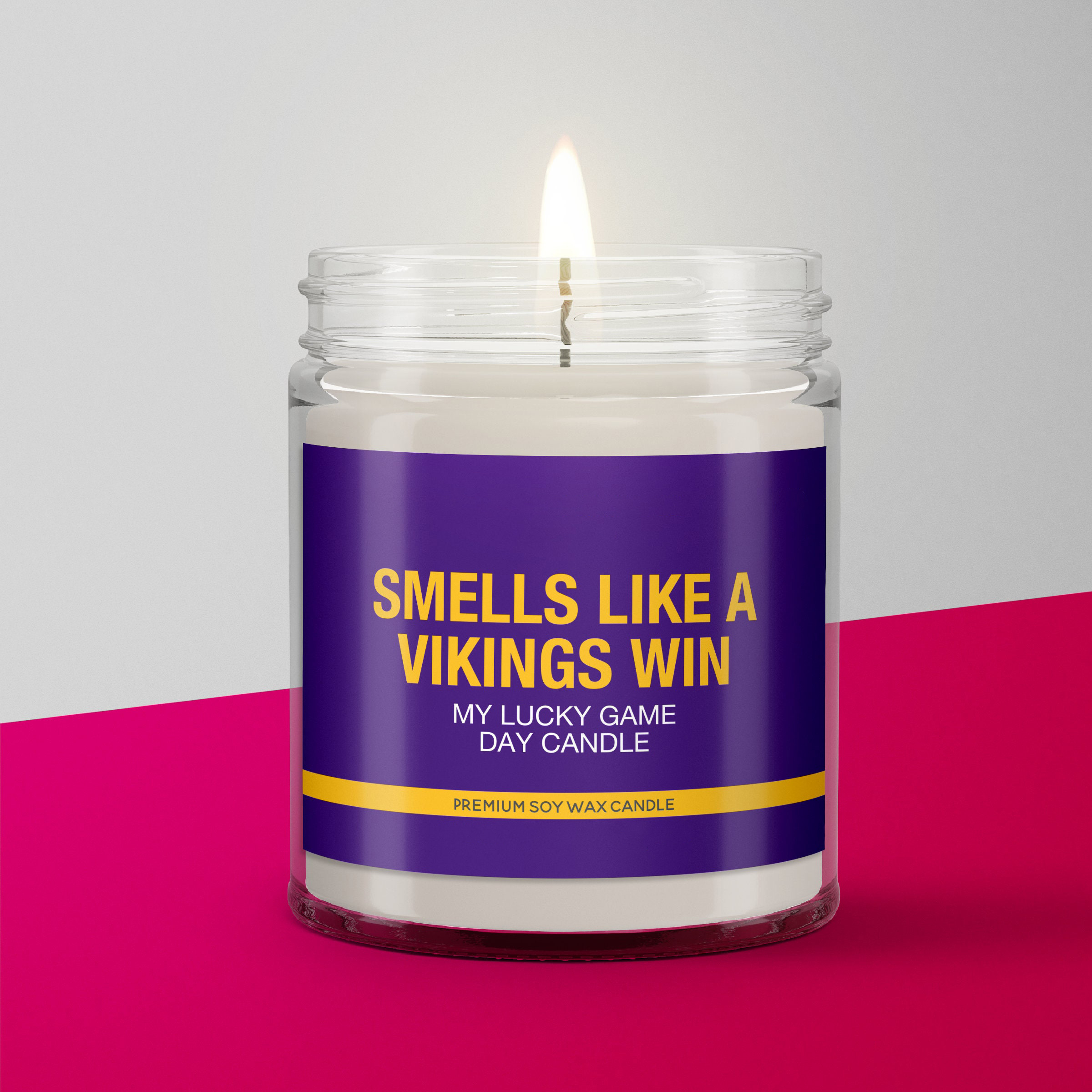 Smells Like a Vikings Win Candle | Minnesota Vikings Candle | Game Day Decor | Funny Vikings Fan Gift | Lucky Vikings Candle Unique