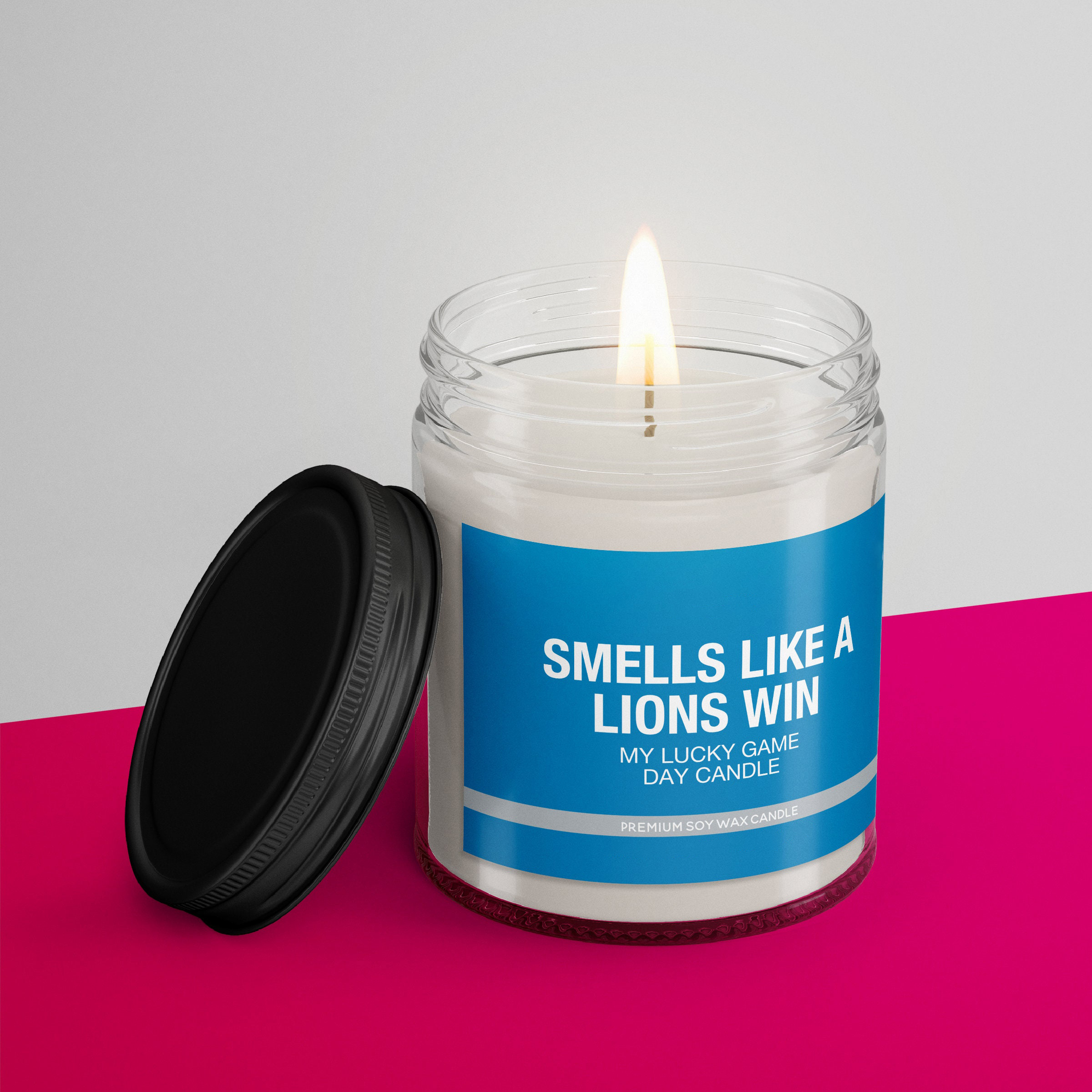 Smells Like a Lions Win Candle | Detroit Lions Candle | Game Day Decor | Funny Lions Fan Gift | Lucky Lions Candle Unique