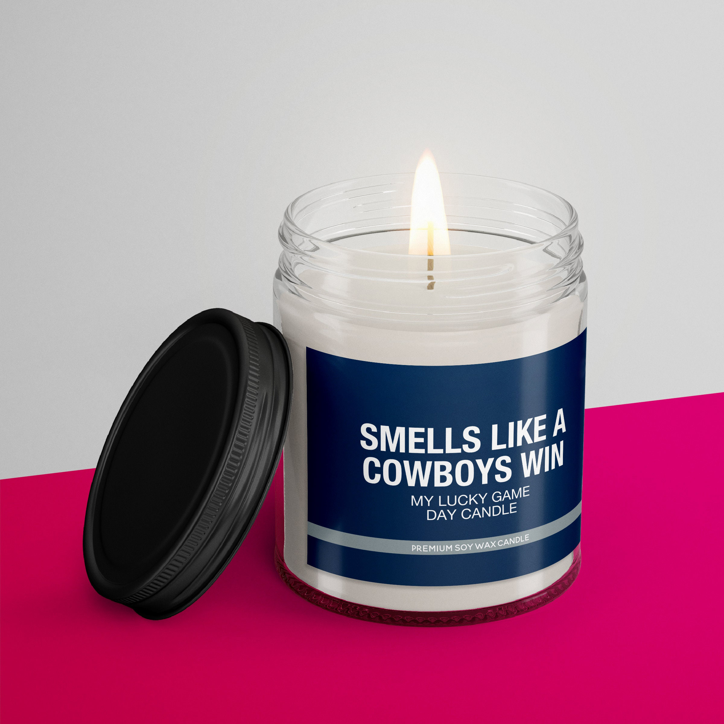 Smells Like a Cowboys Win Candle | Dallas Cowboys Candle | Game Day Decor | Funny Cowboys Fan Gift | Lucky Cowboys Candle Unique