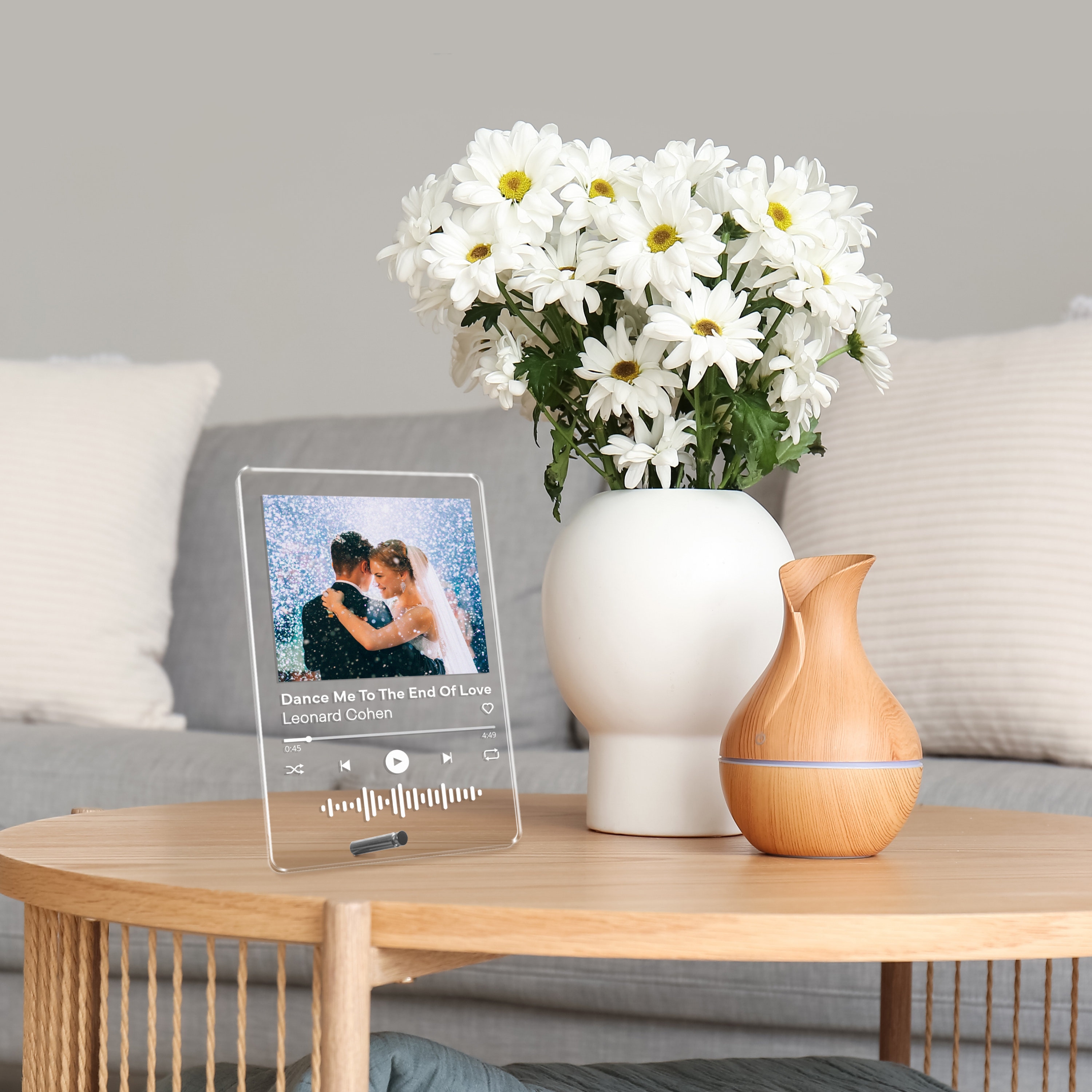 Custom Acrylic Spotify Plaque with Photo - Optional Keychain