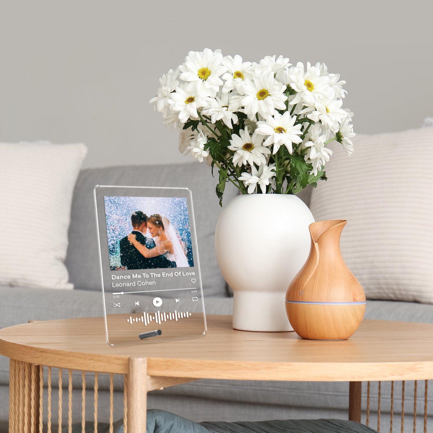 Custom Acrylic Spotify Plaque with Photo - Optional Keychain