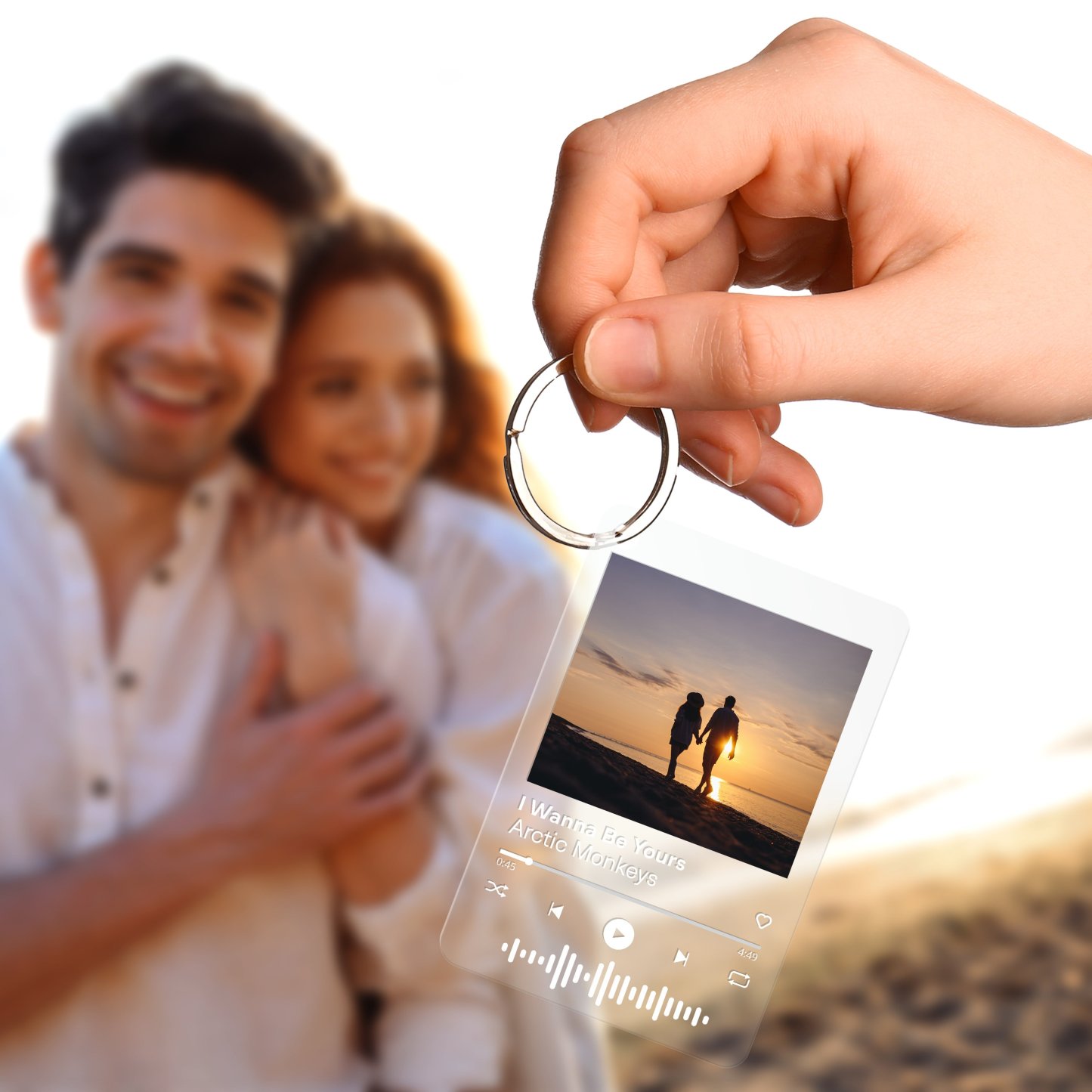Custom Acrylic Spotify Plaque with Photo - Optional Keychain