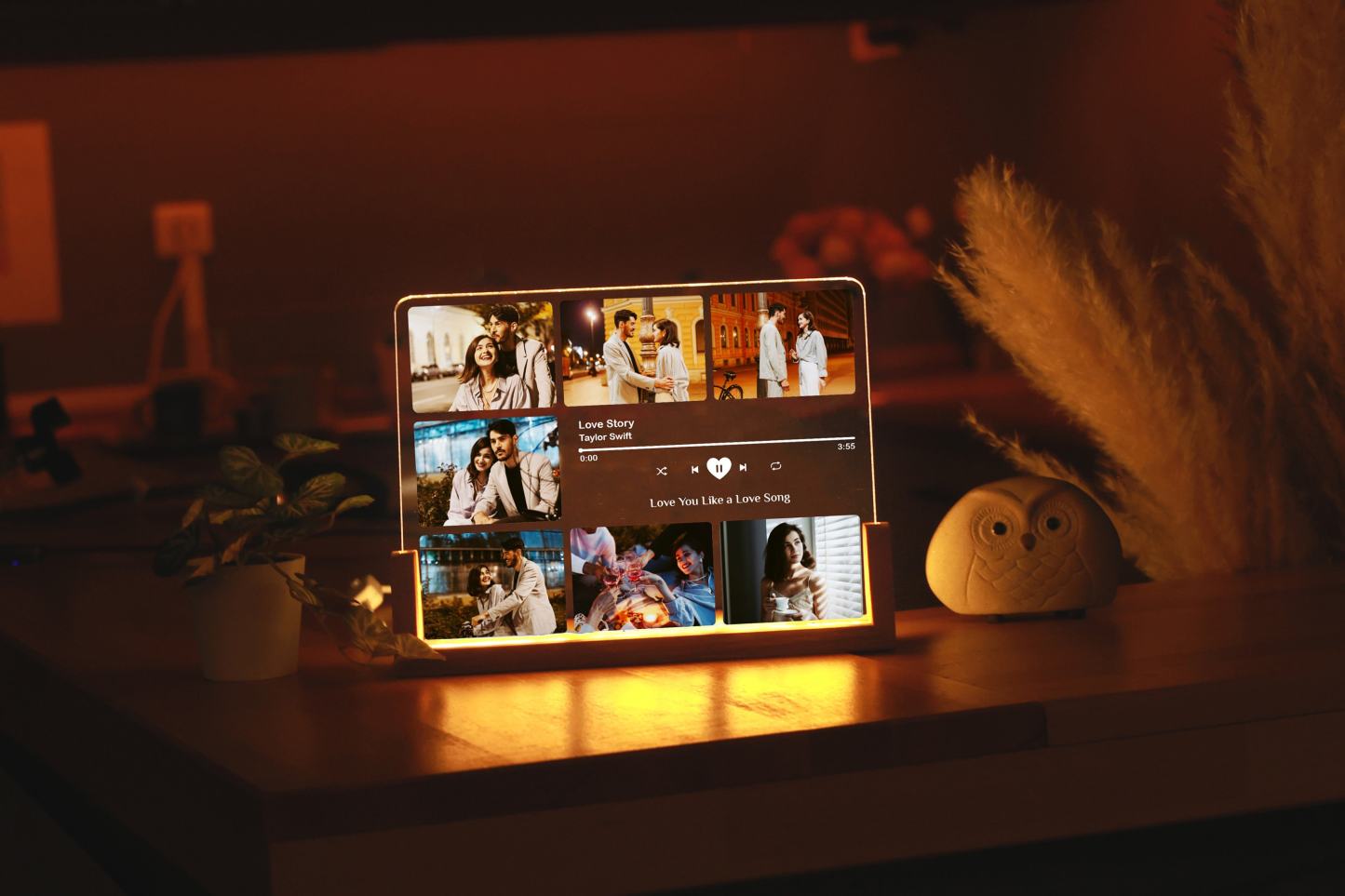 Personalized Song Night Light-Couple Gifts with Photo