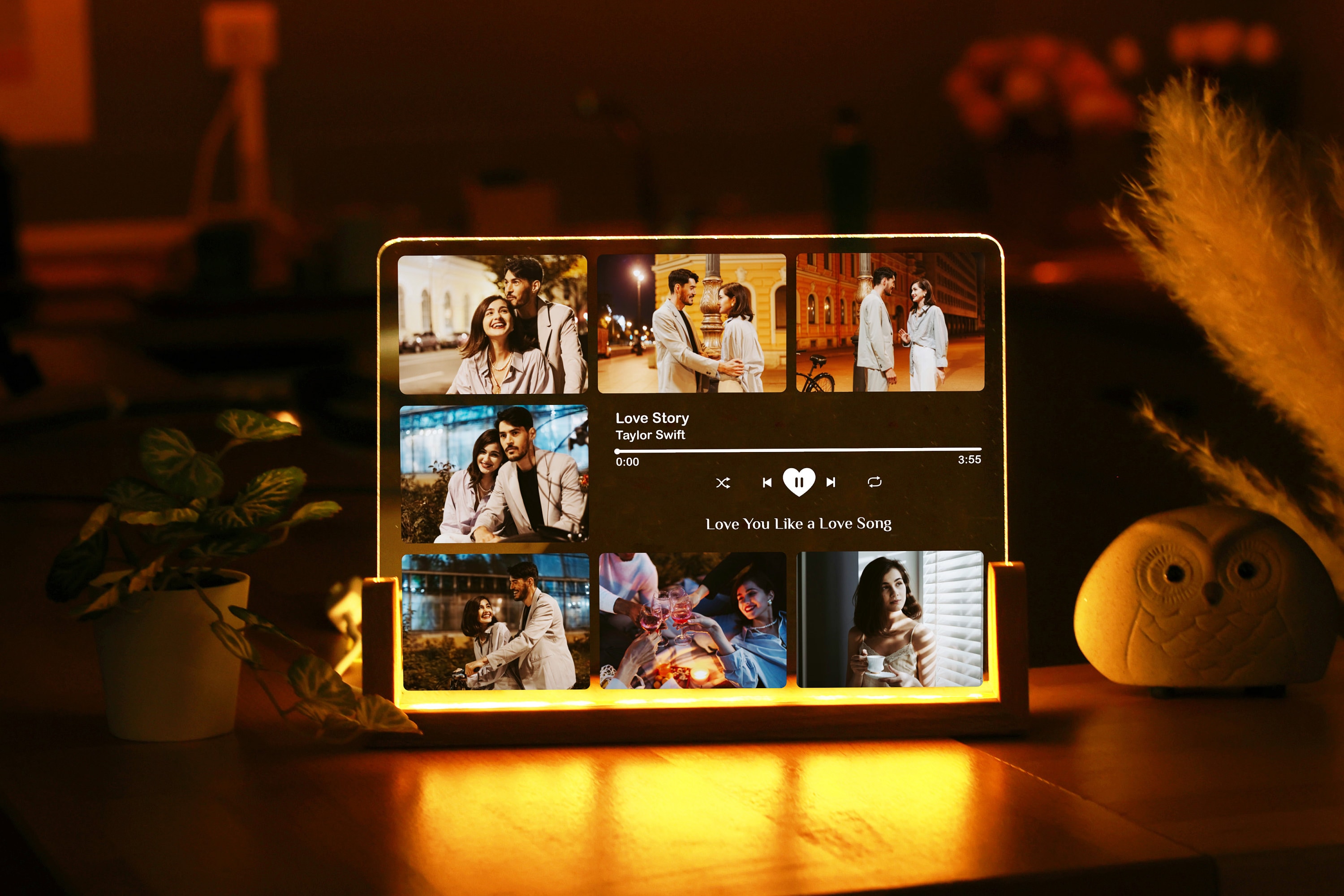 Personalized Song Night Light-Couple Gifts with Photo