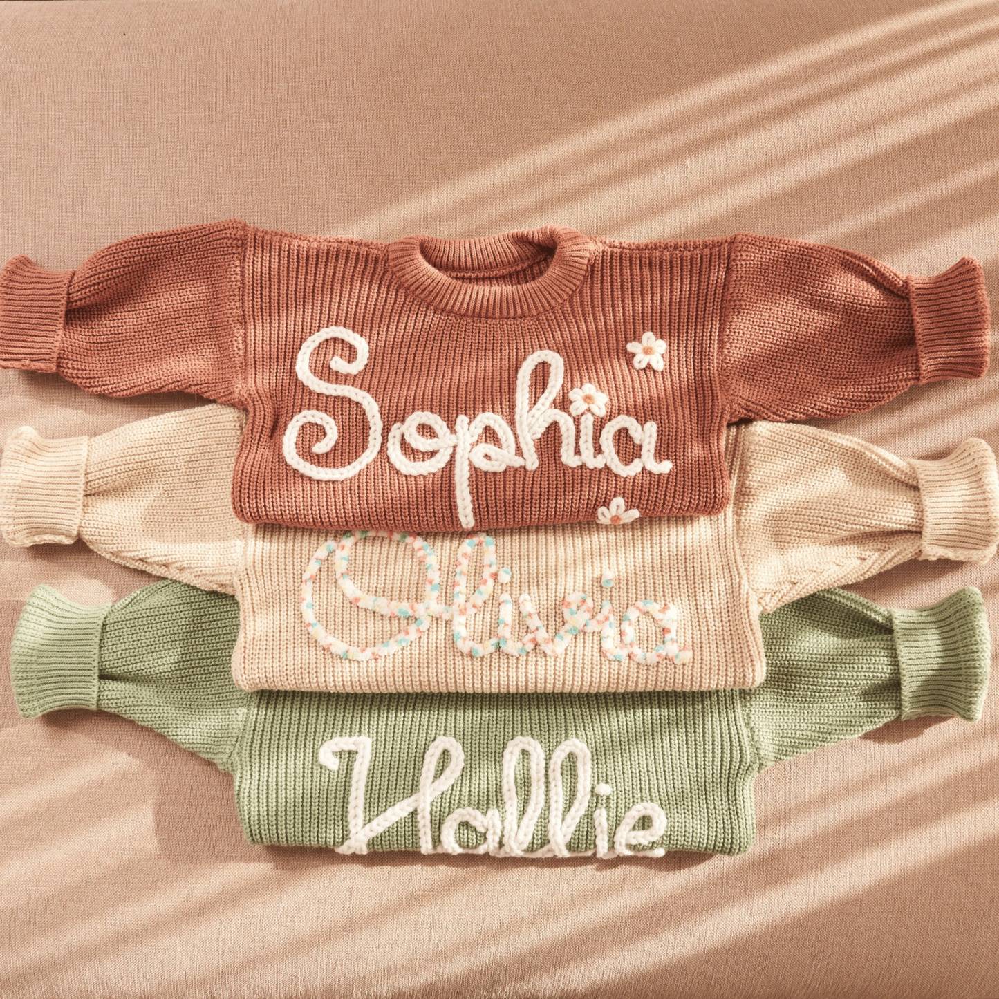 Custom Baby Name Sweater, Embroidered Toddler Sweatshirt, Personalized Baby Gift