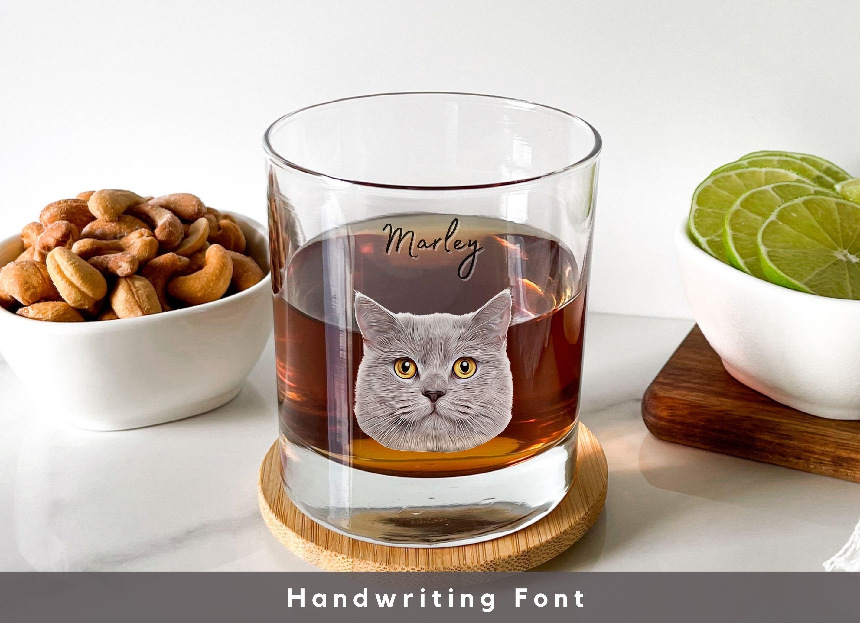 Custom Bar Glasses Using Pet Photo + Name Custom Dog Whiskey Glass 
