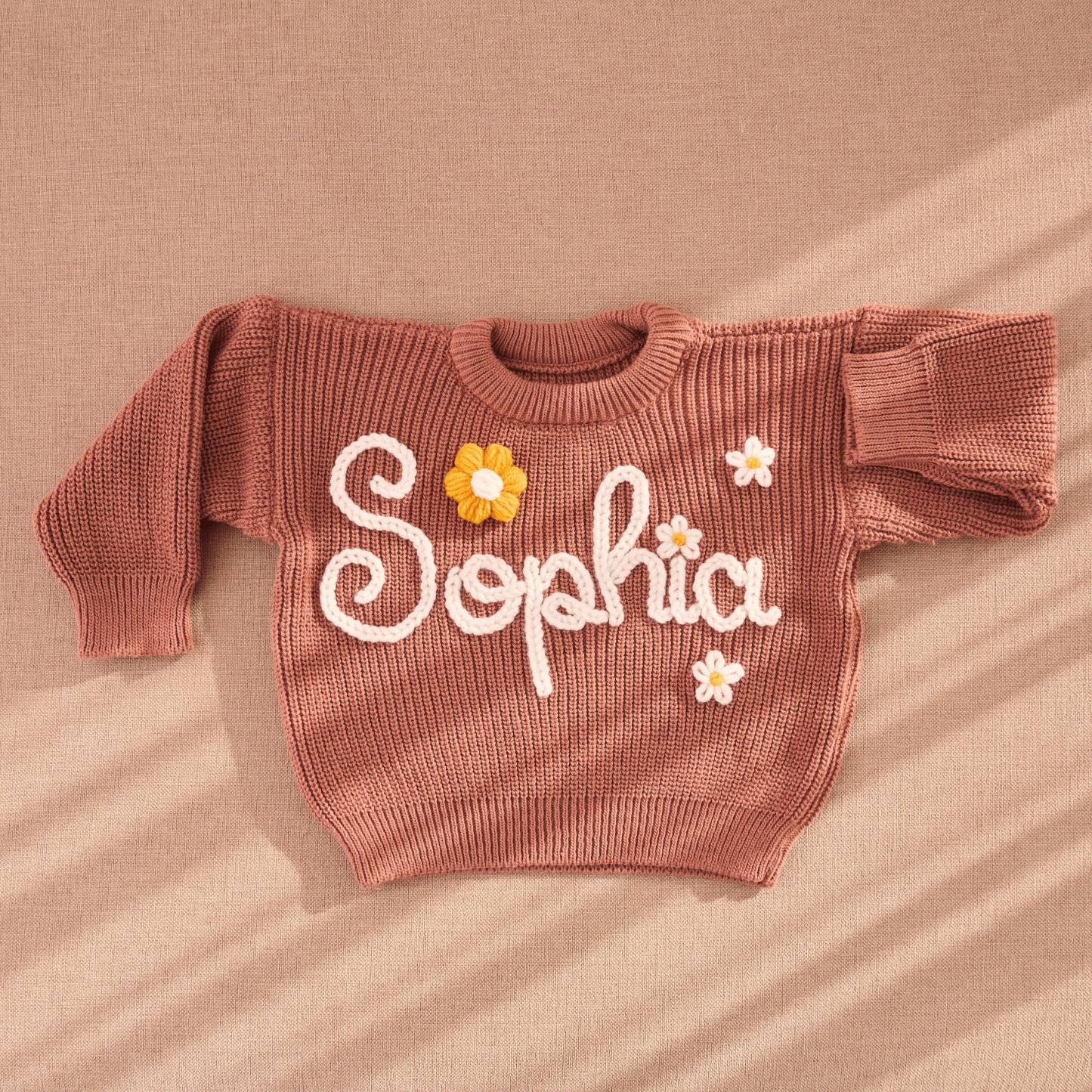 Custom Baby Name Sweater, Embroidered Toddler Sweatshirt, Personalized Baby Gift