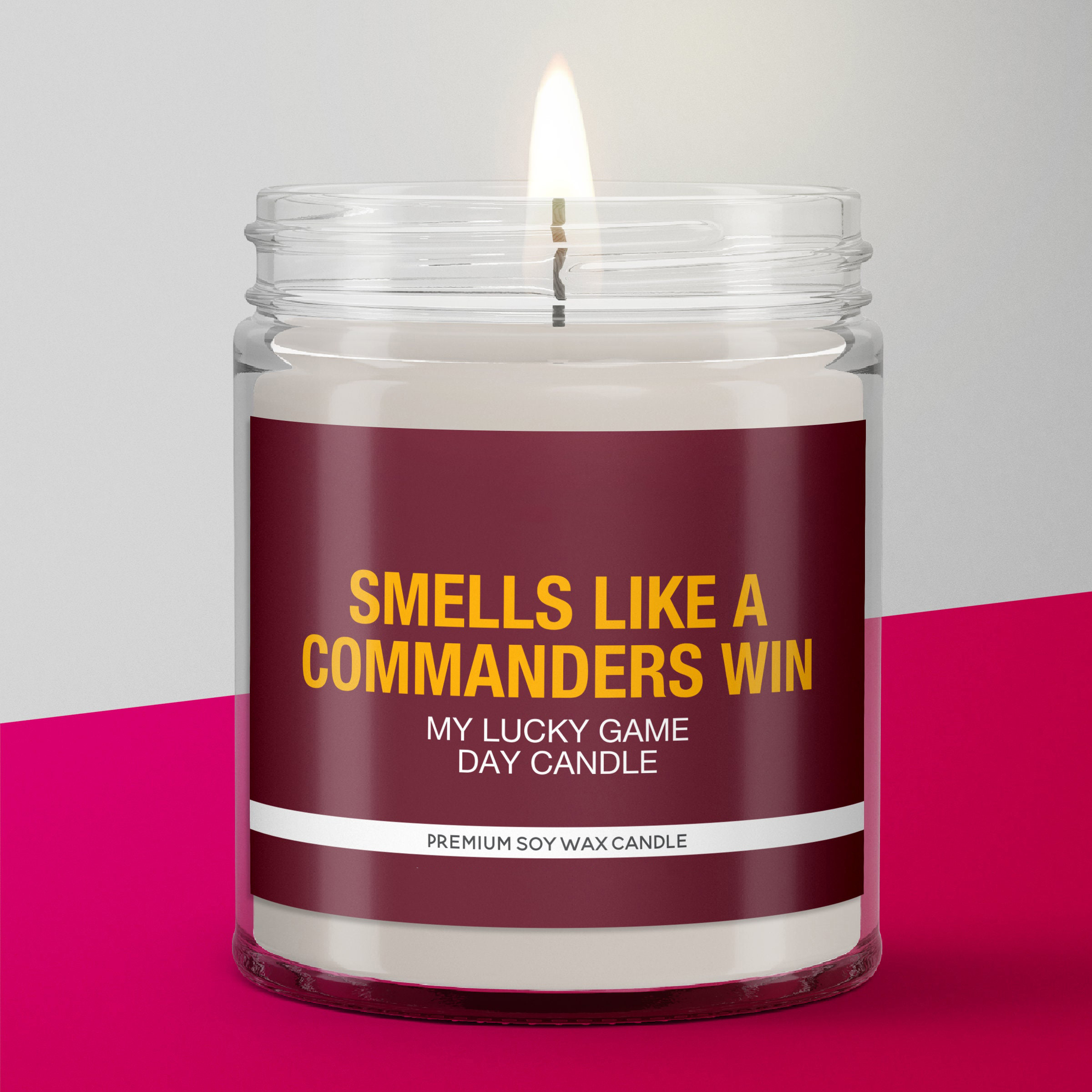 Smells Like a Commanders Win Candle | Washington Commanders Candle | Game Day Decor | Funny Commanders Gift | Lucky Commanders Candle Unique