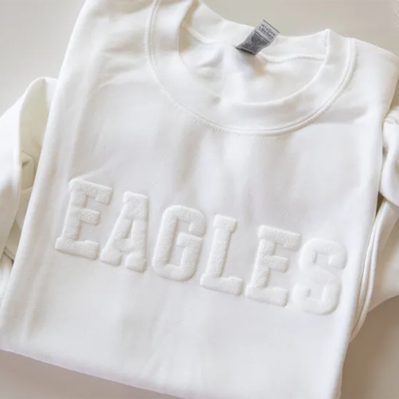 Custom Team Name Sweatshirt – Perfect  Gift for Mom,School Spirit, Mascot Design, Puff & Embossed Print