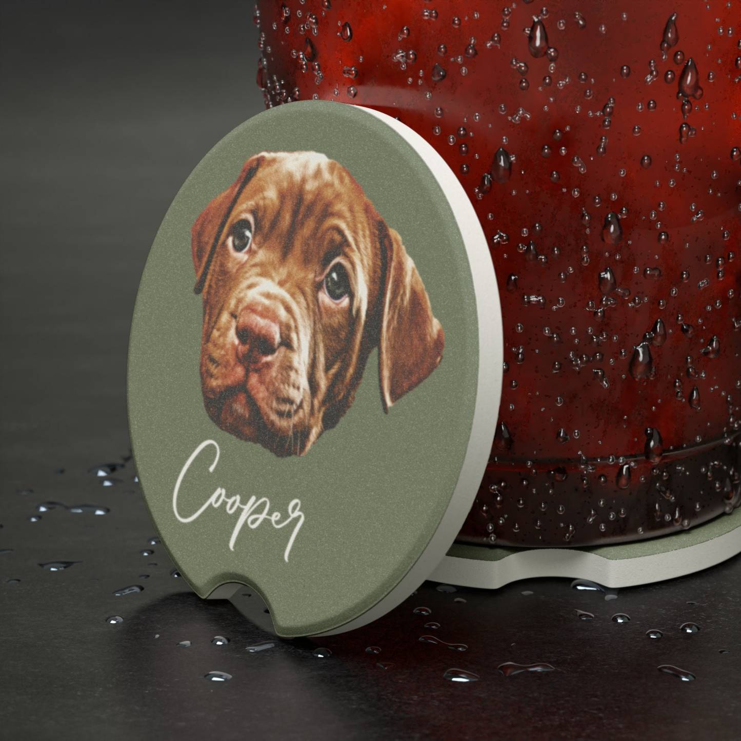 Custom Pet Car Coasters | Dog Photo Coaster | Personalized Car Coasters