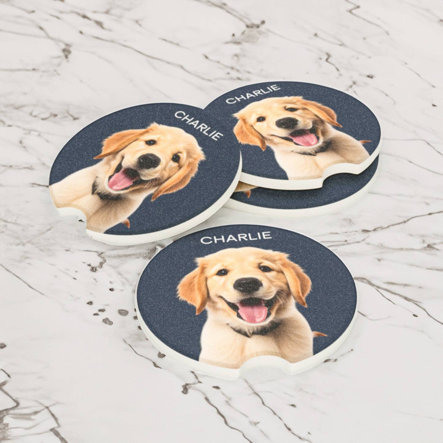Custom Pet Car Coasters | Dog Photo Coaster | Personalized Car Coasters