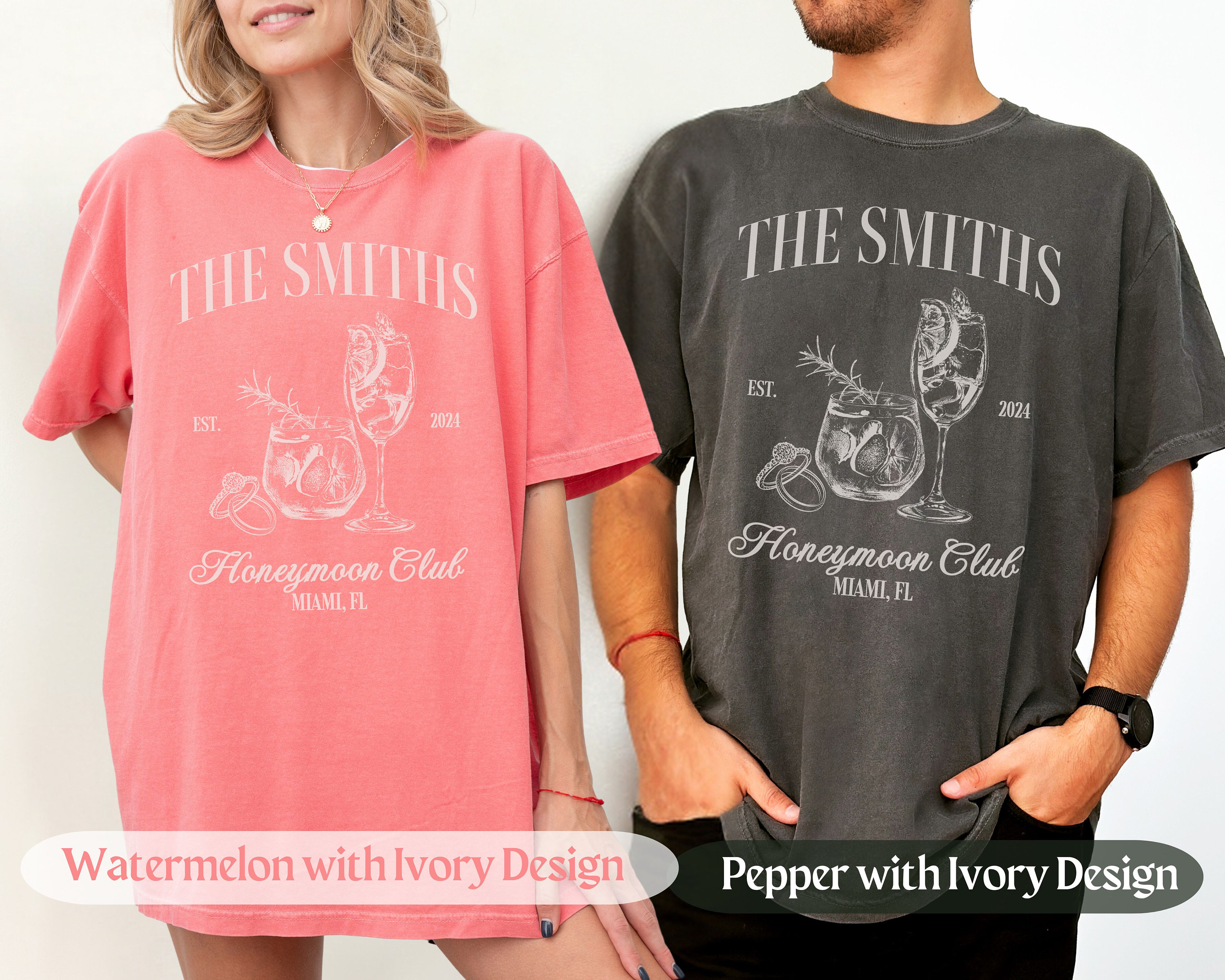 Custom Honeymoon Social Club Tshirt, Mr and Mrs Shirts, Just Married Shirts, Honeymoon Club Shirts, Couple Tee