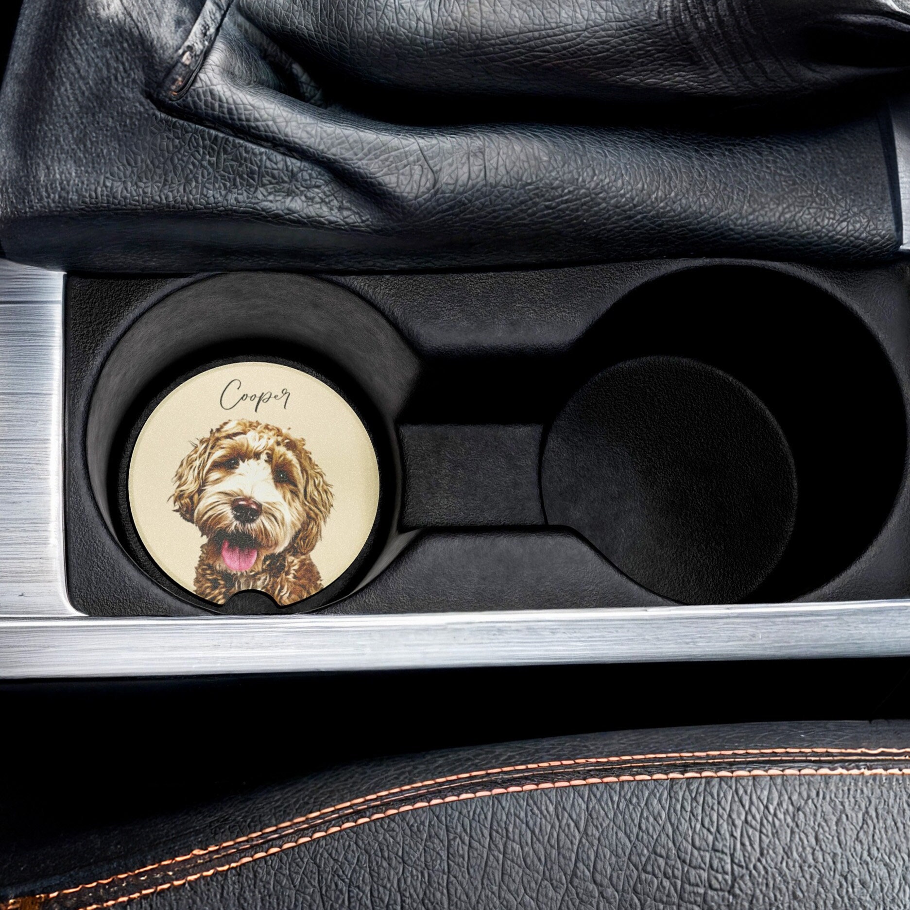 Custom Pet Car Coasters | Dog Photo Coaster | Personalized Car Coasters
