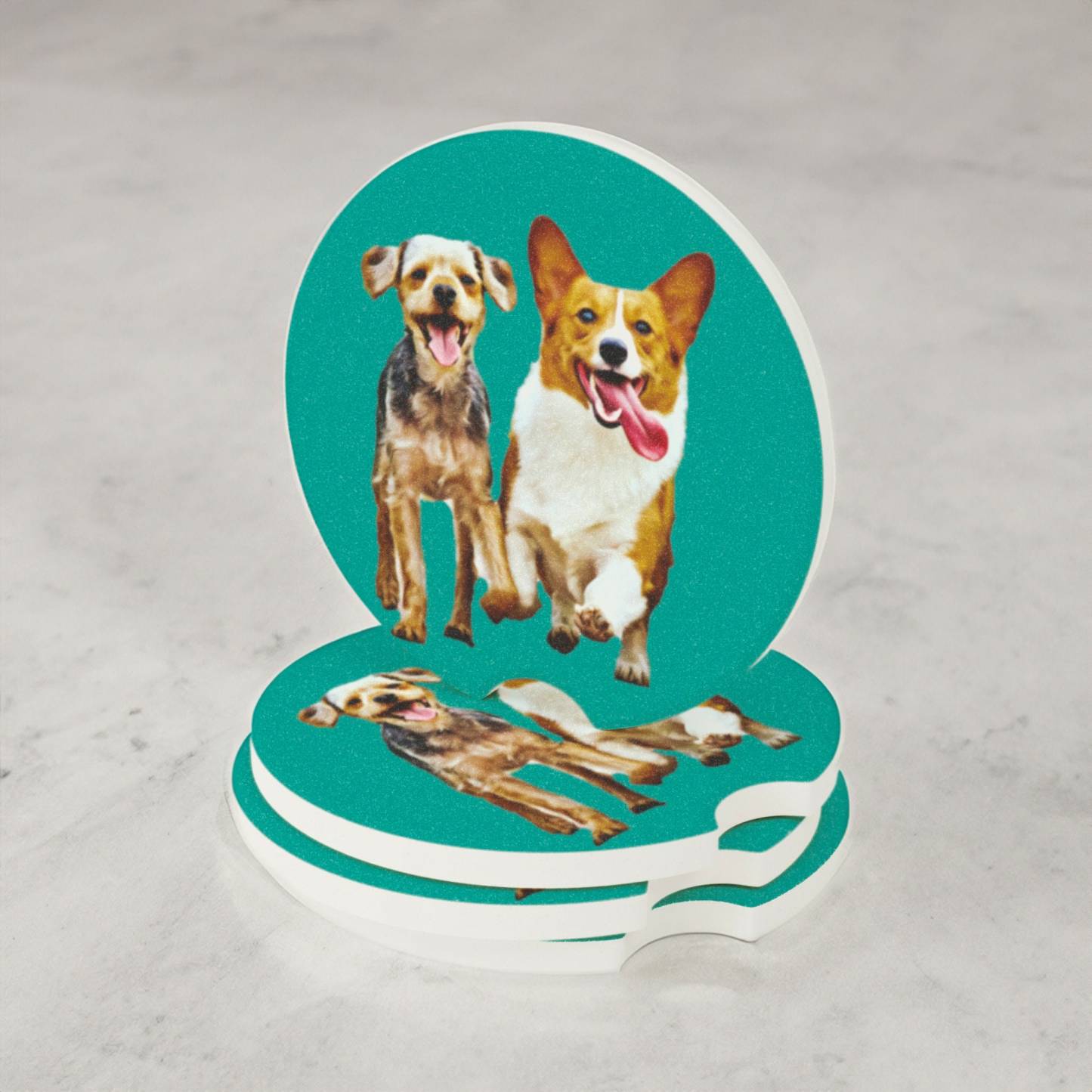 Custom Pet Car Coasters | Dog Photo Coaster | Personalized Car Coasters