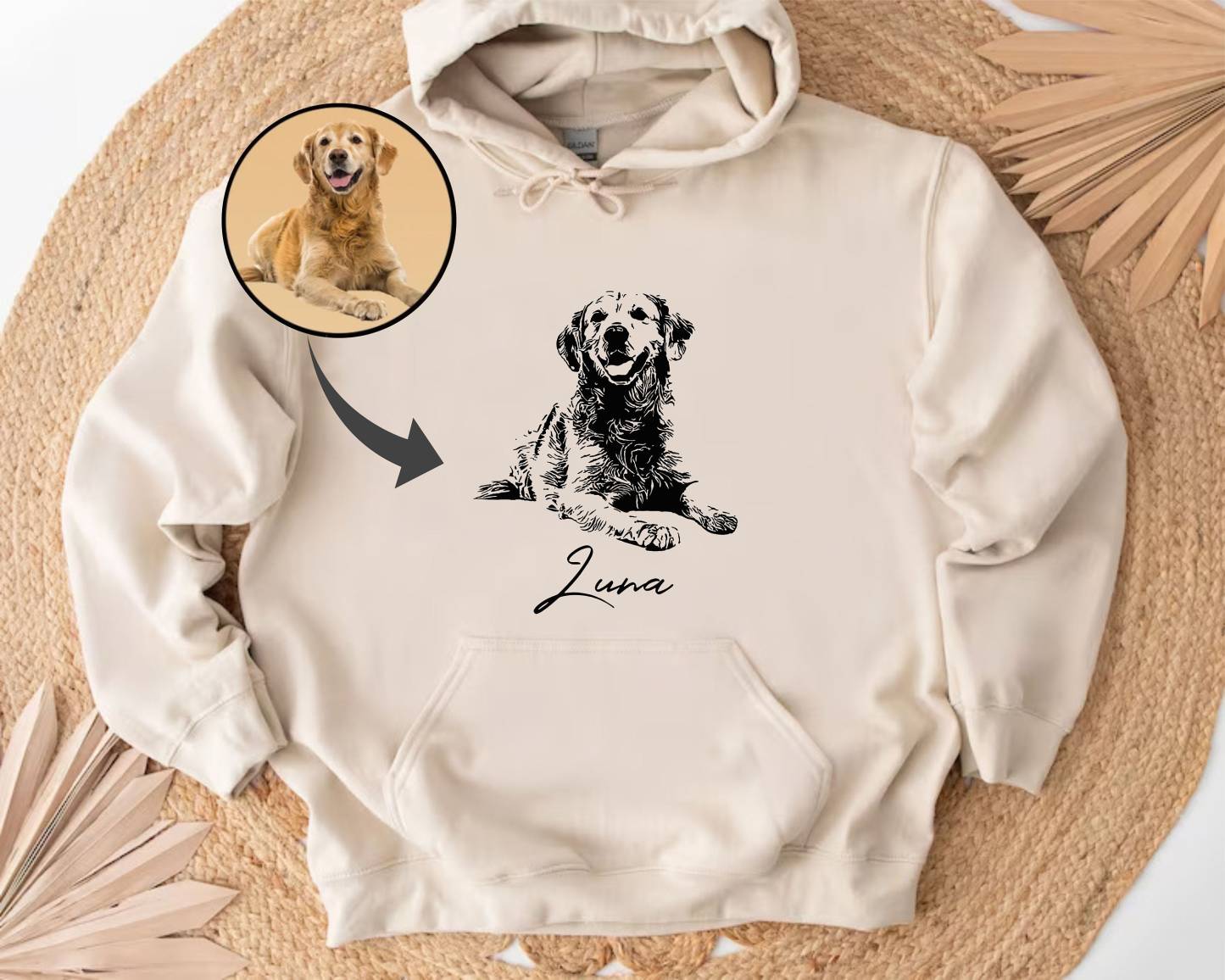 Custom Pet Photo Print Hoodie