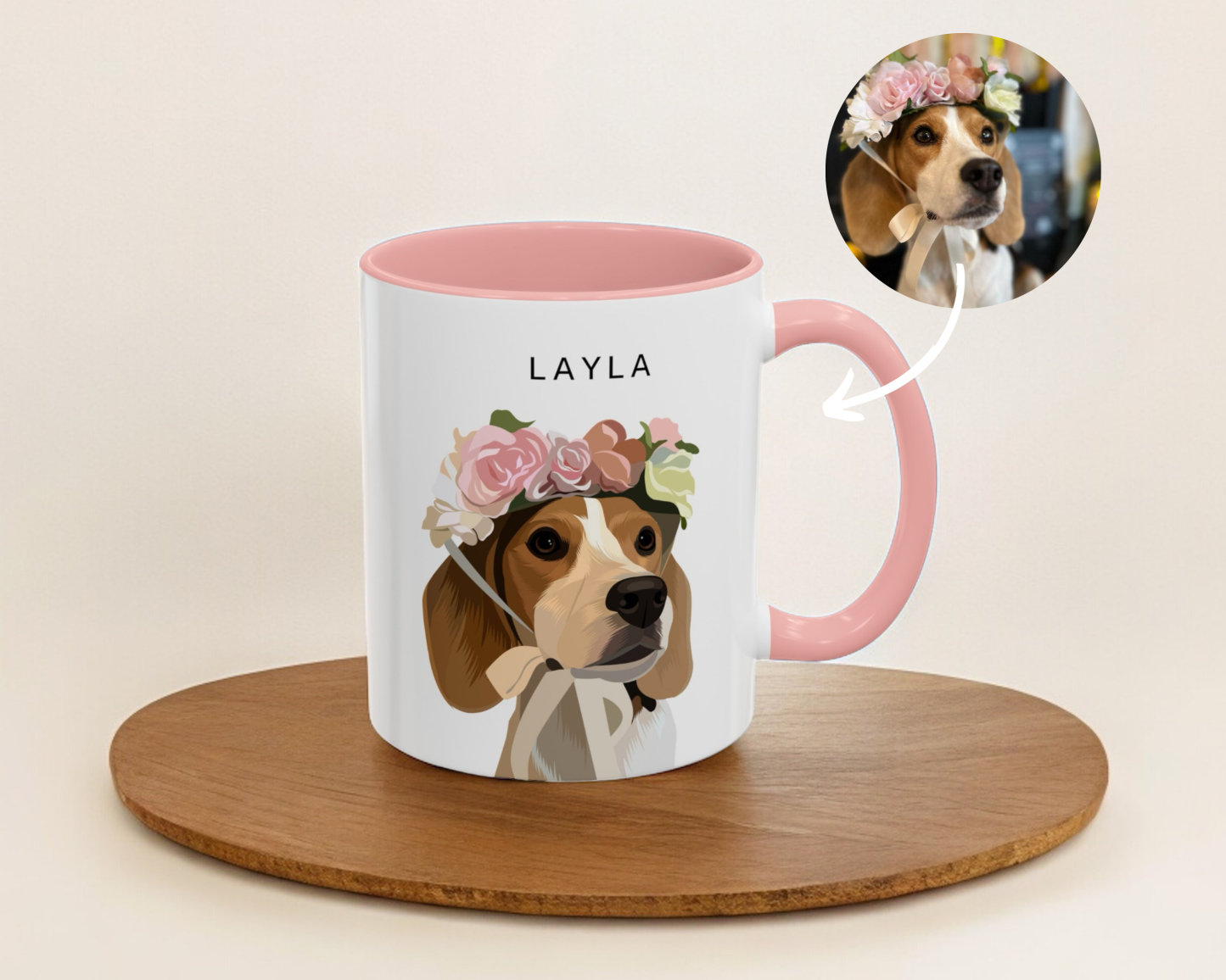 Custom Pet Cartoon Portrait Mug