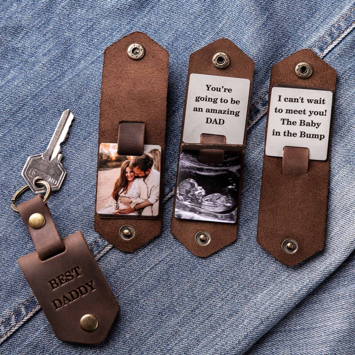 Personalized Ultrasound Keychain for Daddy, Daddy Now You Can Carry Me Too, New Baby Gifts for Daddy