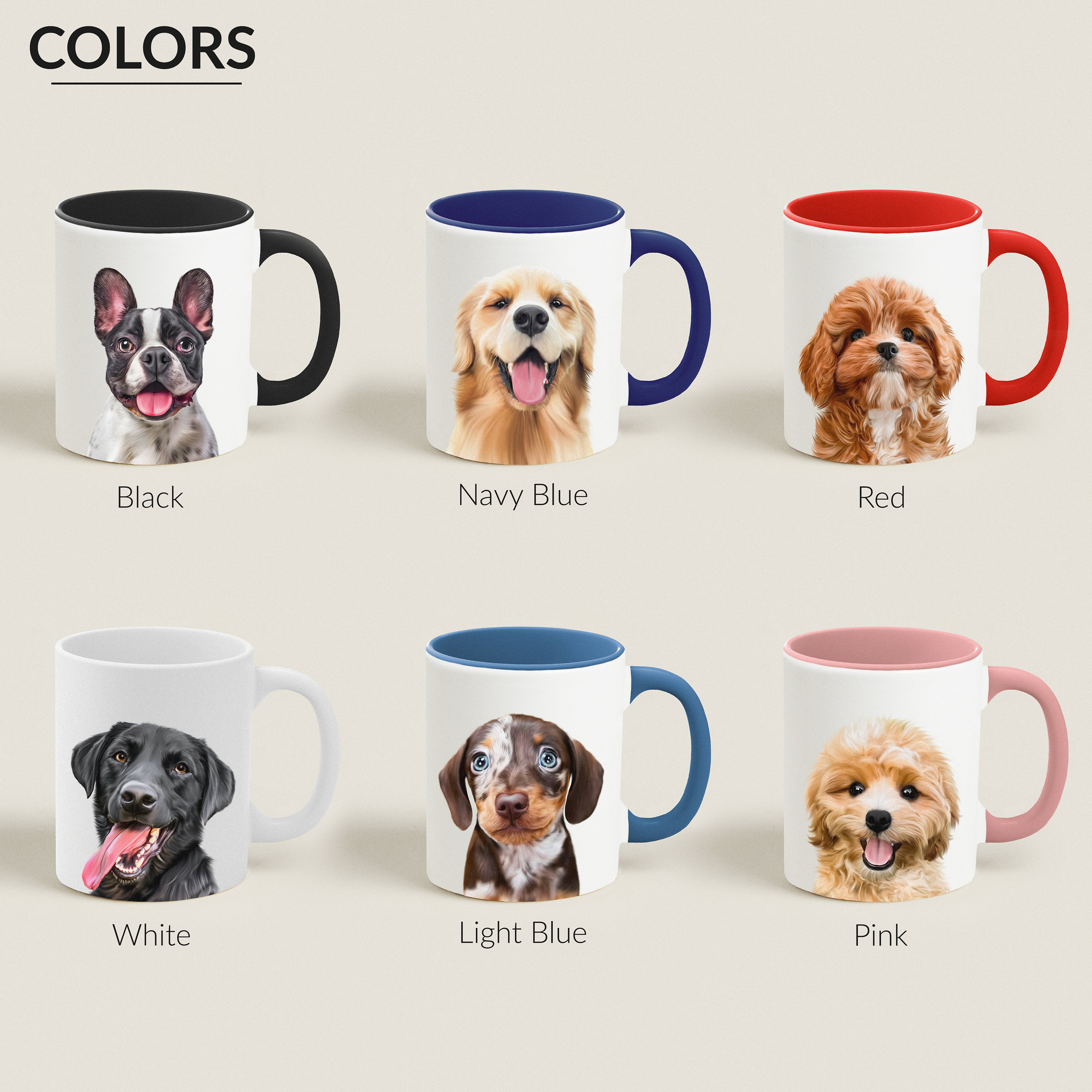 Custom Mug From Photo, Christmas Gift For Pet Parents, Dog Lover Gift, Digital Pet Portrait, Pet Painting, Coffee Mug, Dog Dad Gift