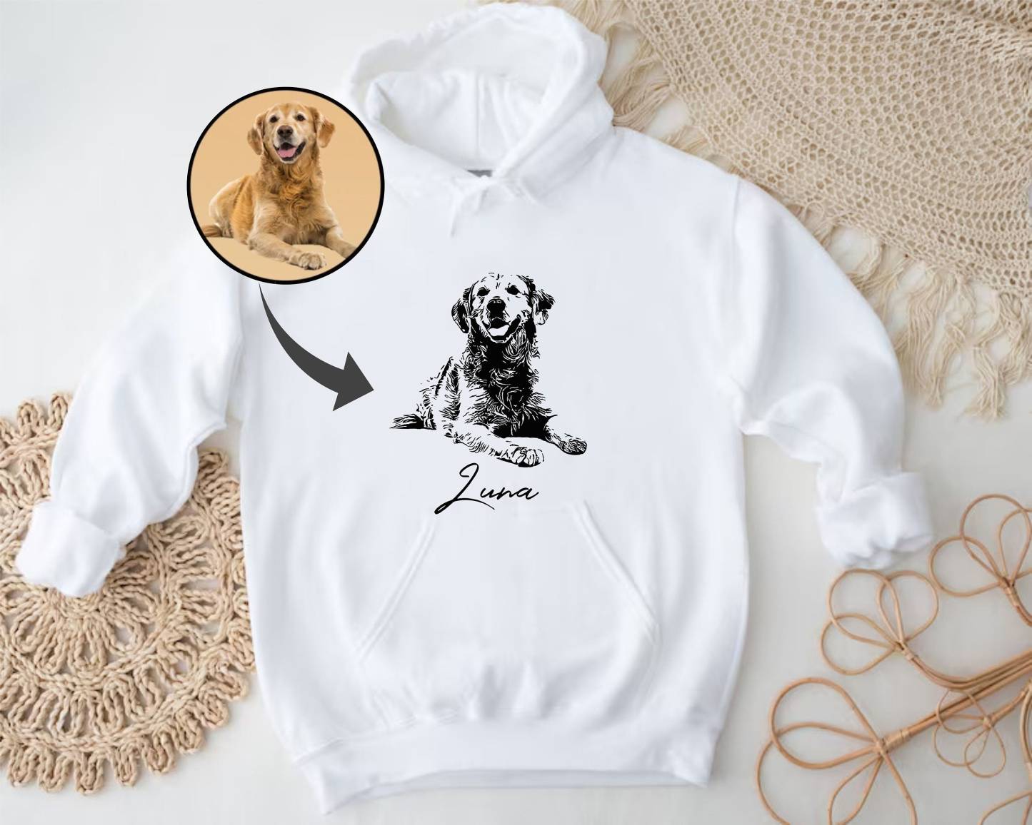 Custom Pet Photo Print Hoodie
