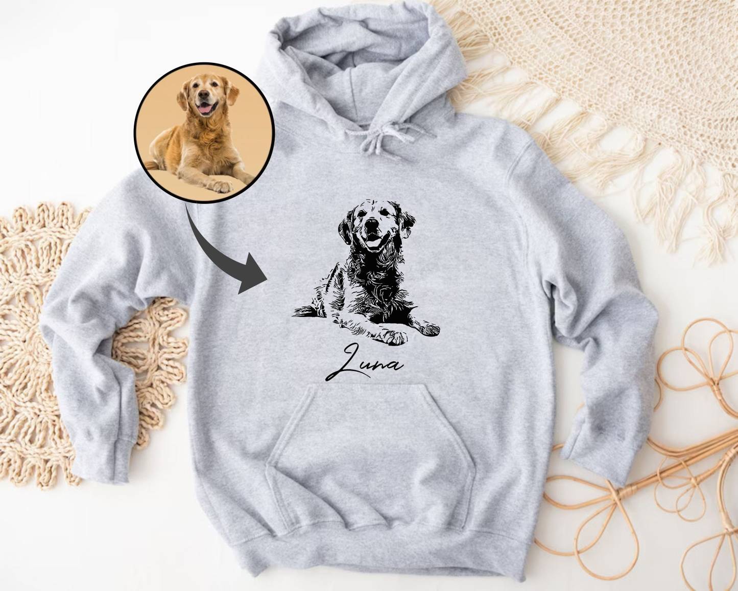 Custom Pet Photo Print Hoodie