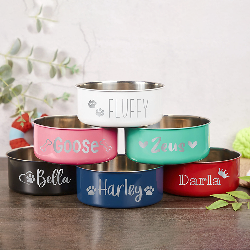 Custom Dog Bowl | Personalized Pet Bowl | Stainless Steel Cat Bowl | Food & Water Bowl | Pet Lover Gift