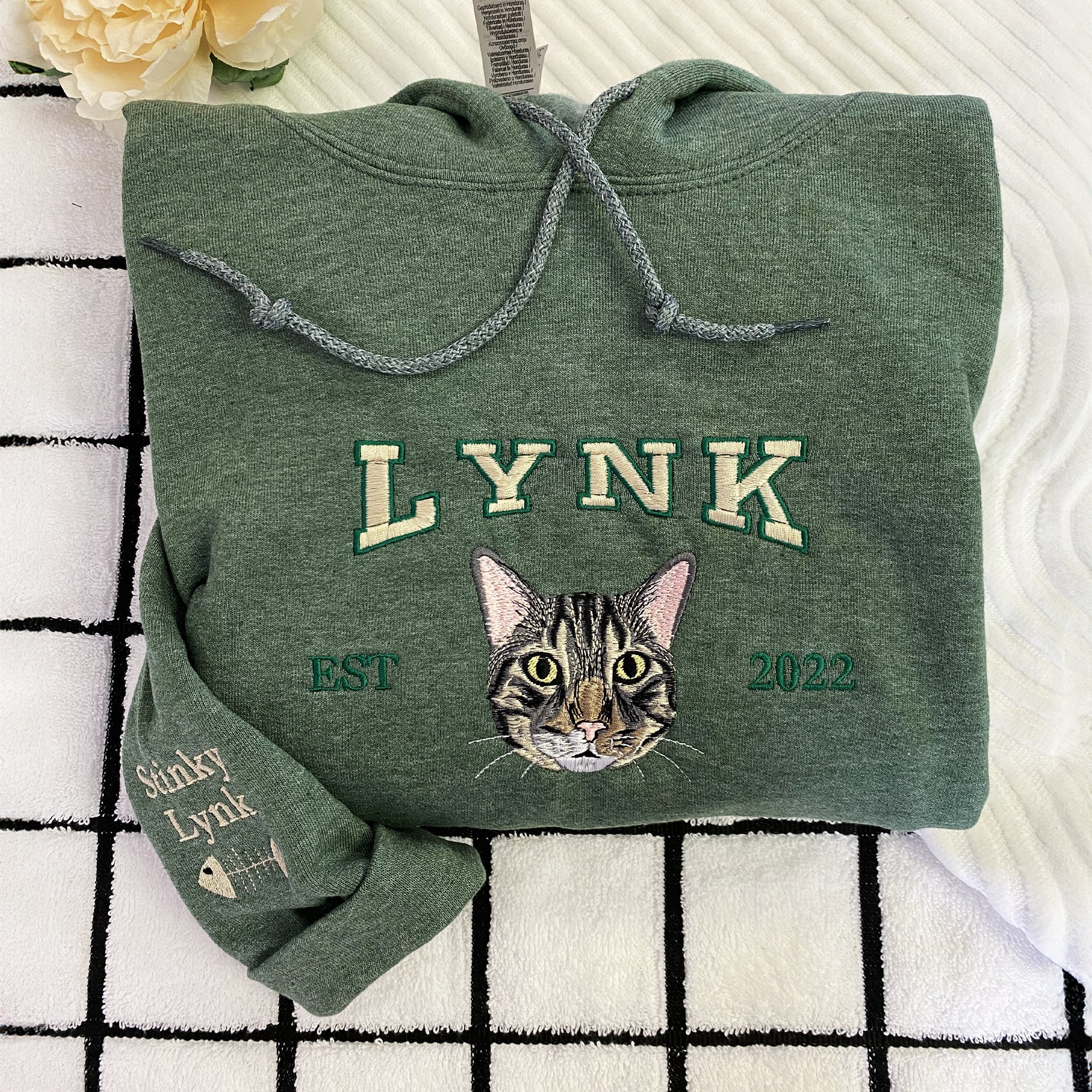 Personalized Dog Sweatshirt, Custom Dog Embroidered Sweatshirt, Custom Cat Hoodie, Embroidered Dog Hoodie, Unique Gifts for Pet Loss