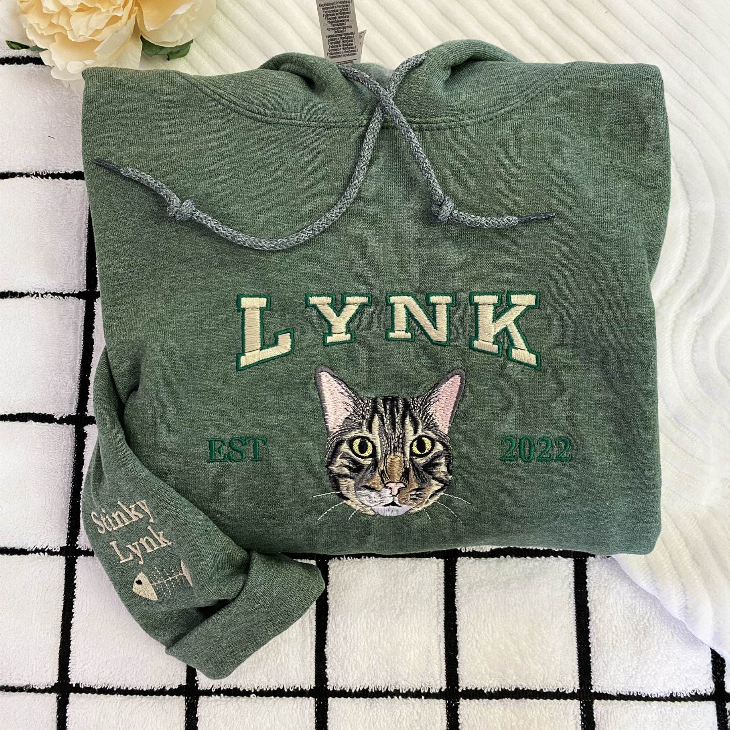 Personalized Dog Sweatshirt, Custom Dog Embroidered Sweatshirt, Custom Cat Hoodie, Embroidered Dog Hoodie, Unique Gifts for Pet Loss