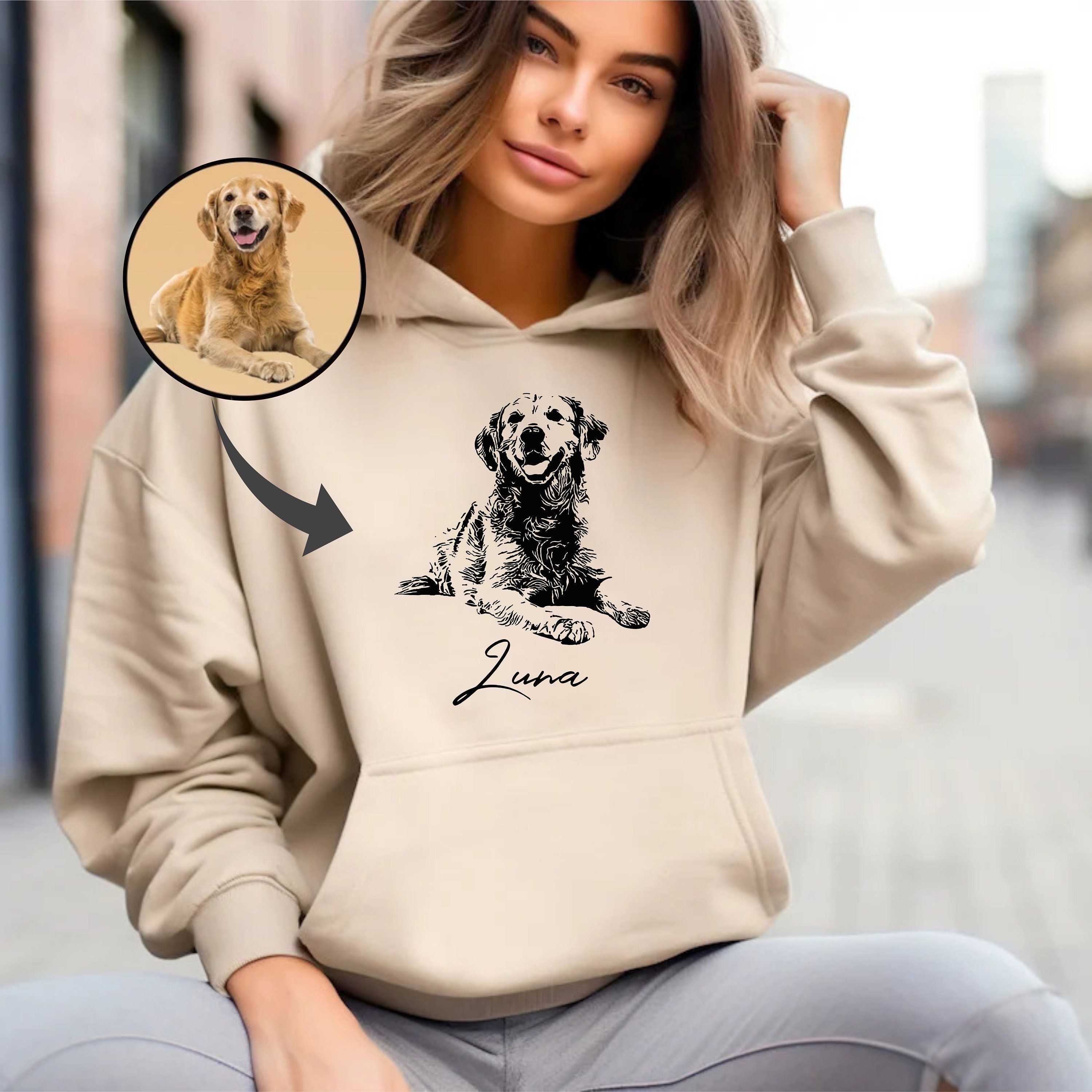 Custom Pet Photo Print Hoodie