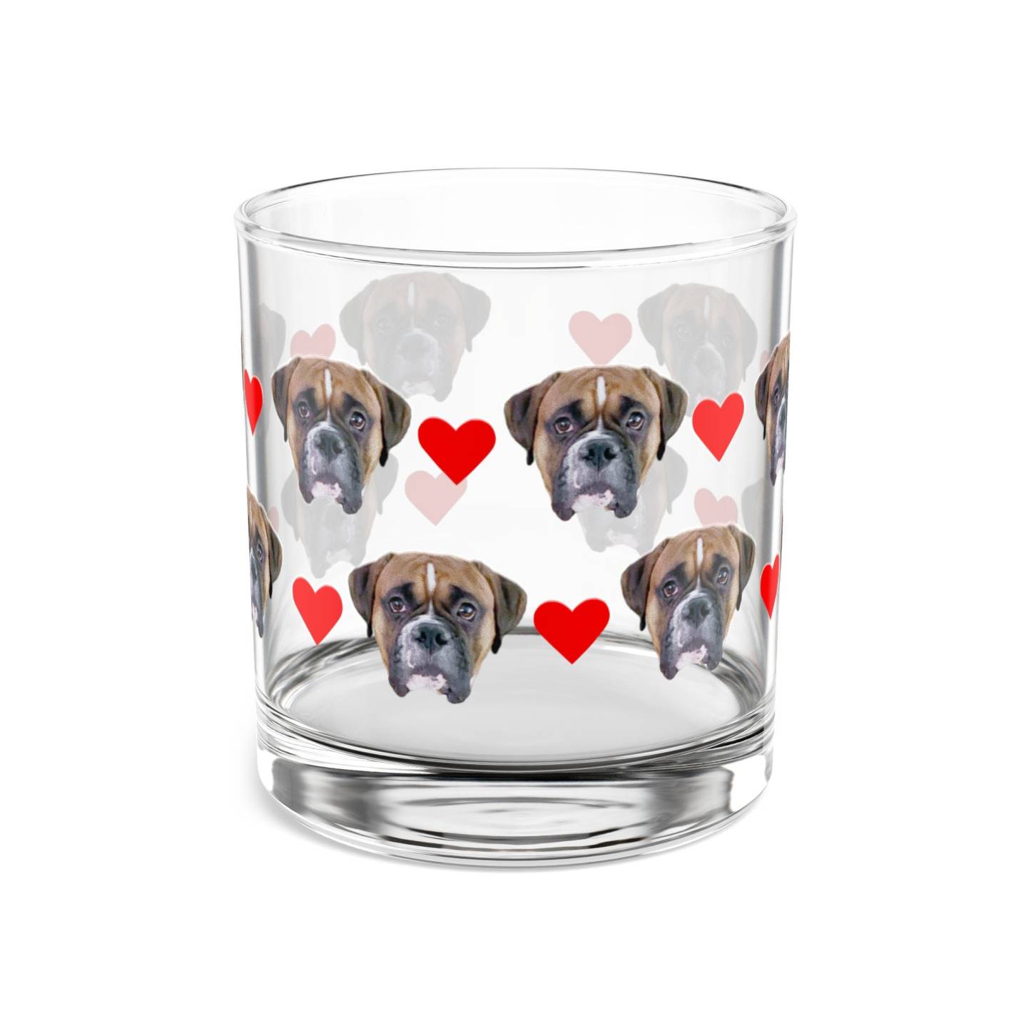Custom Dog Whiskey Glass, Pet Portrait on Rock Glass