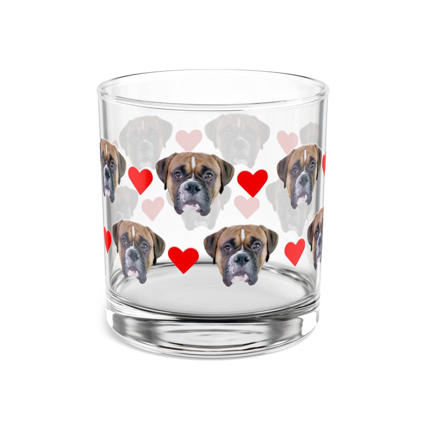 Custom Dog Whiskey Glass, Pet Portrait on Rock Glass