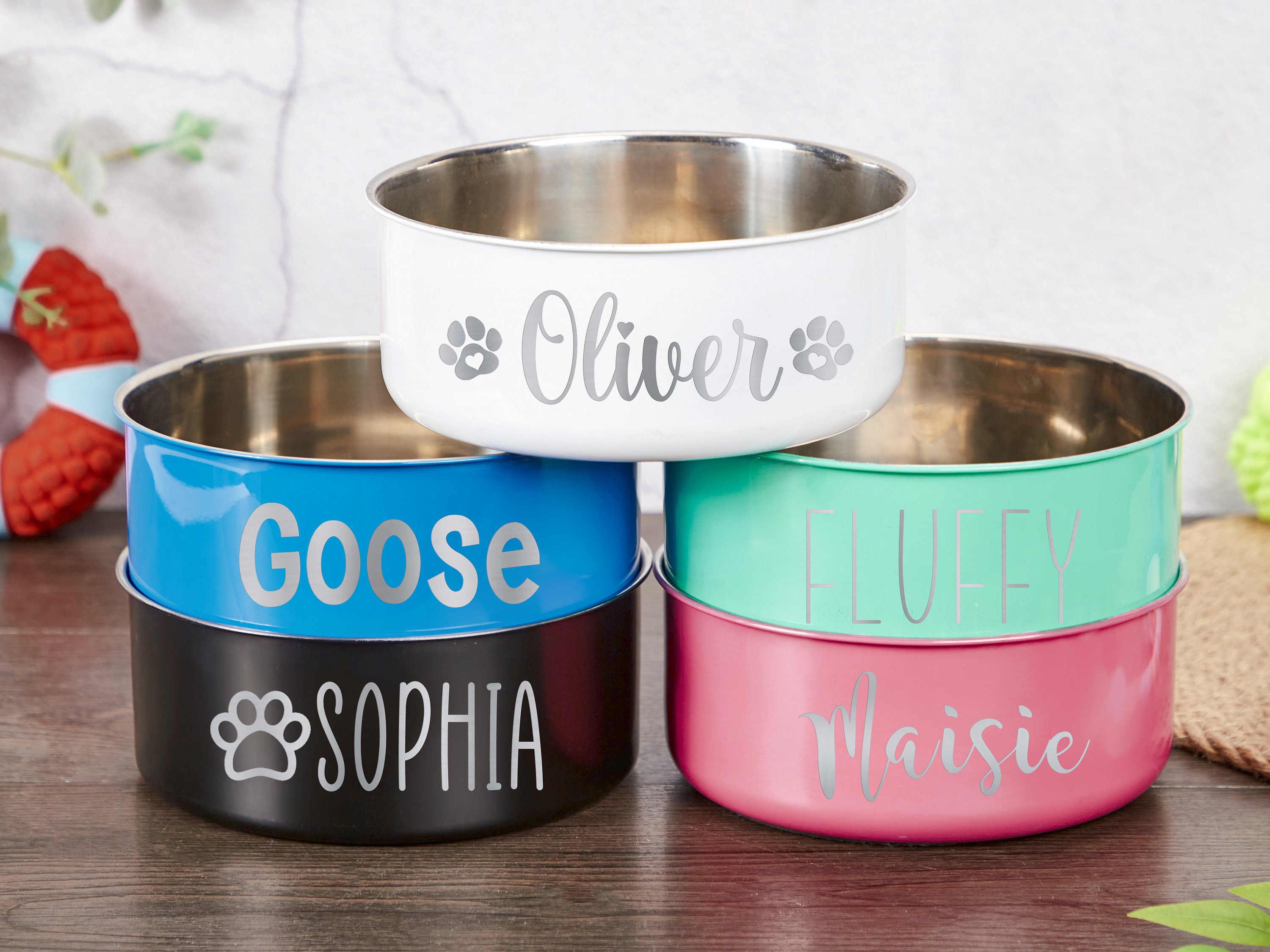 Custom Dog Bowl | Personalized Pet Bowl | Stainless Steel Cat Bowl | Food & Water Bowl | Pet Lover Gift