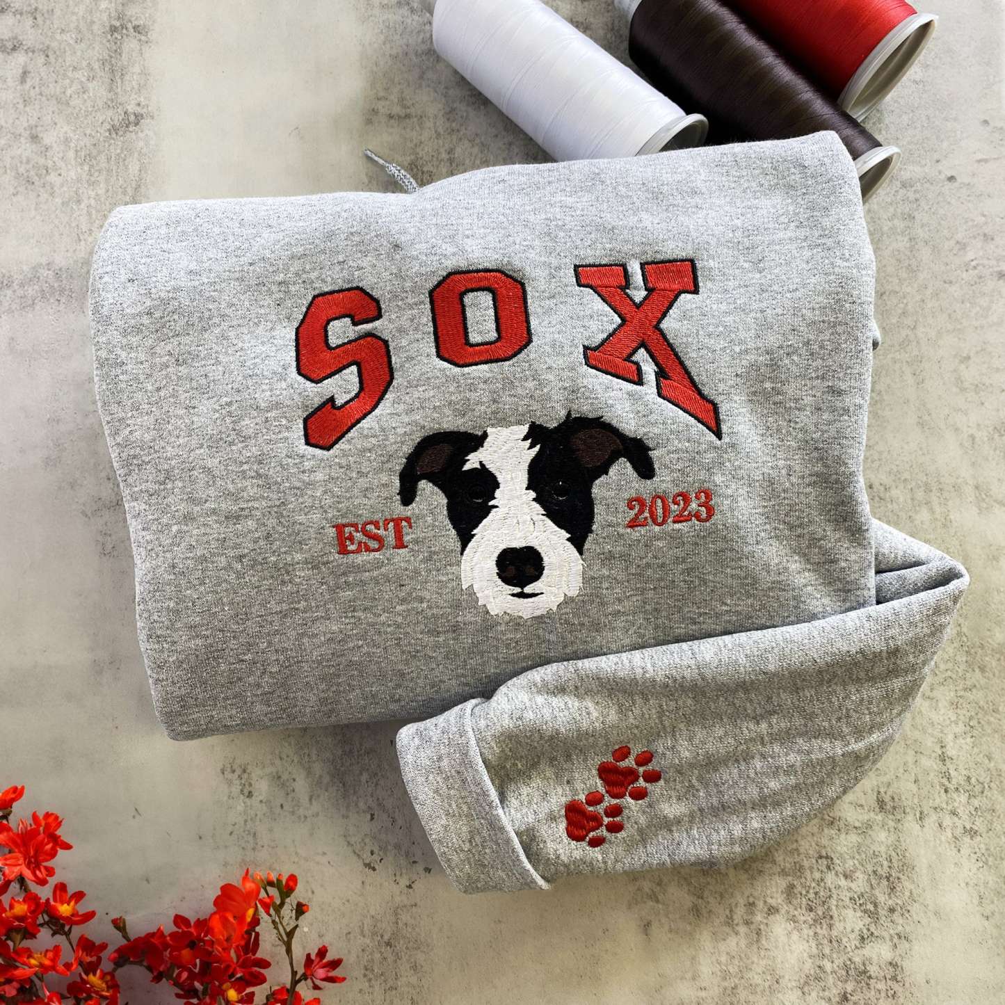 Personalized Dog Sweatshirt, Custom Dog Embroidered Sweatshirt, Custom Cat Hoodie, Embroidered Dog Hoodie, Unique Gifts for Pet Loss