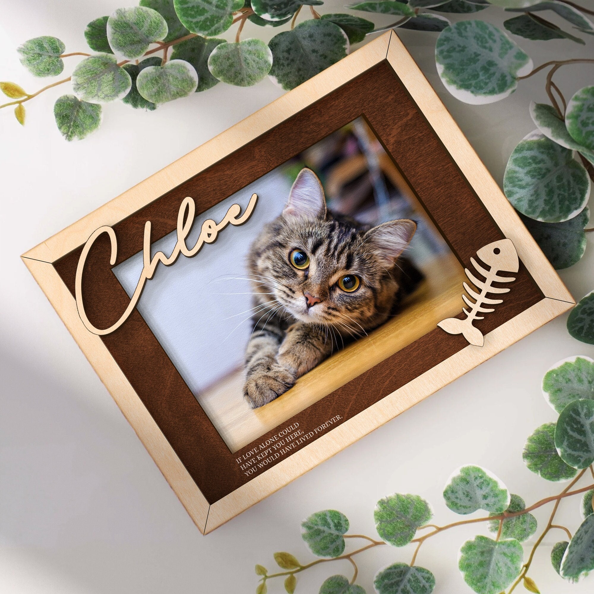Personalized Pet Memorial Gift Photo Frame, Cat Memorial Gift, Dog Memorial Wood Frame, Dog Memorial Gifts, Pet Lover Sympathy Gift