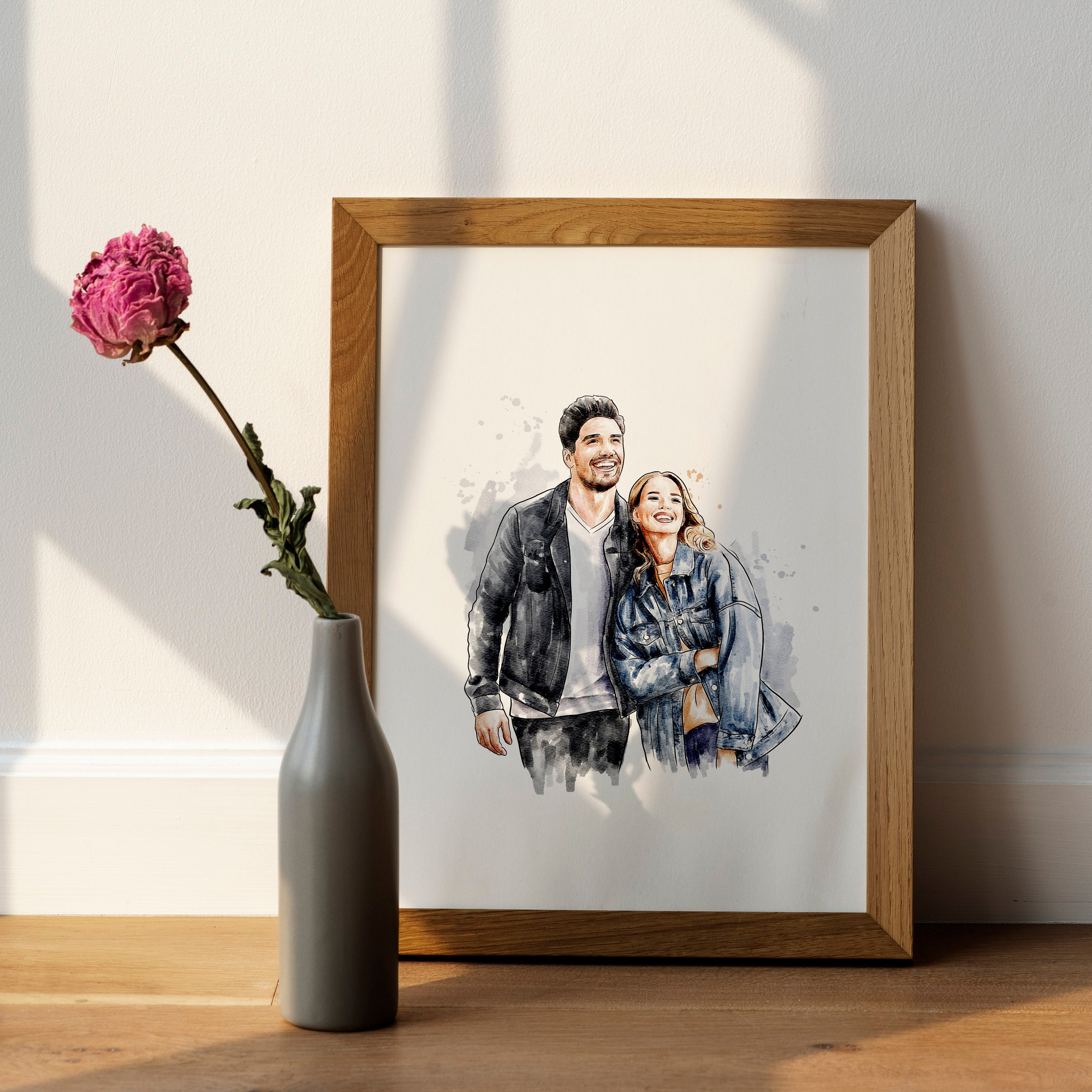 Custom Watercolor Painting From Photo, Gifts for Couple