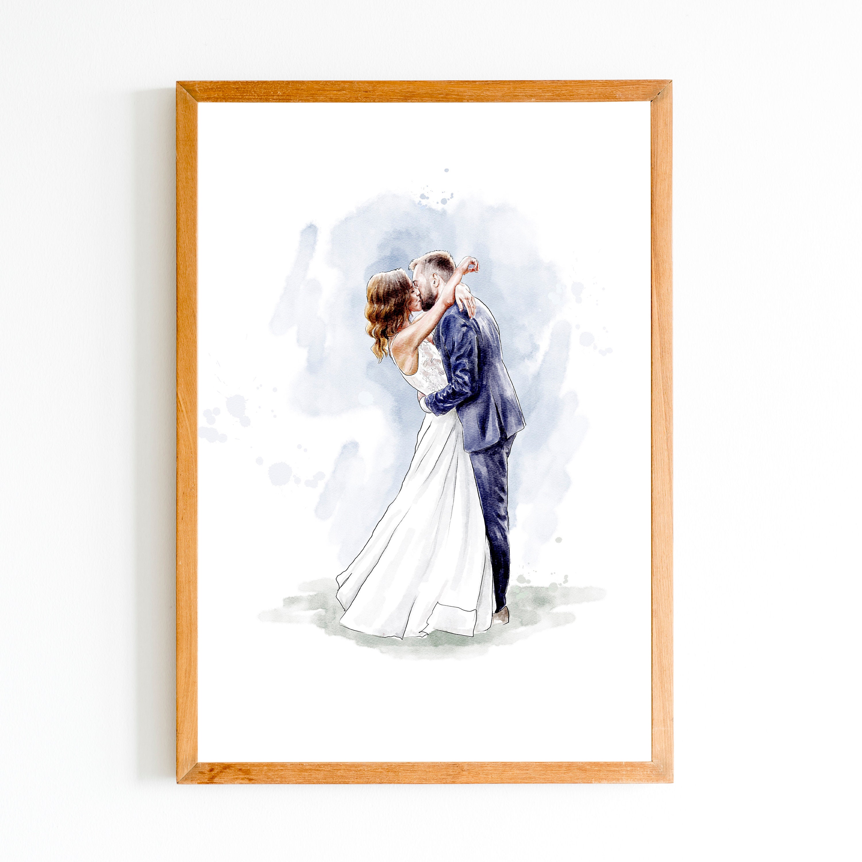 Custom Watercolor Painting From Photo, Gifts for Couple