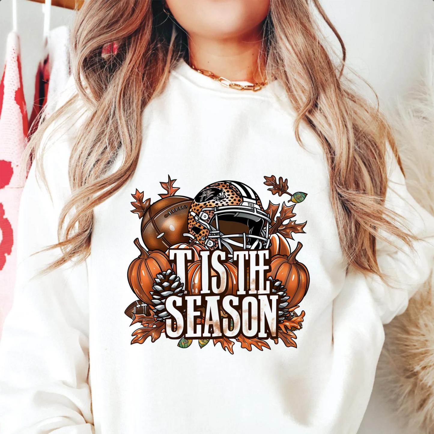 Tis' the season American Football ，Fall pumpkin , Autumn Sweatshirt
