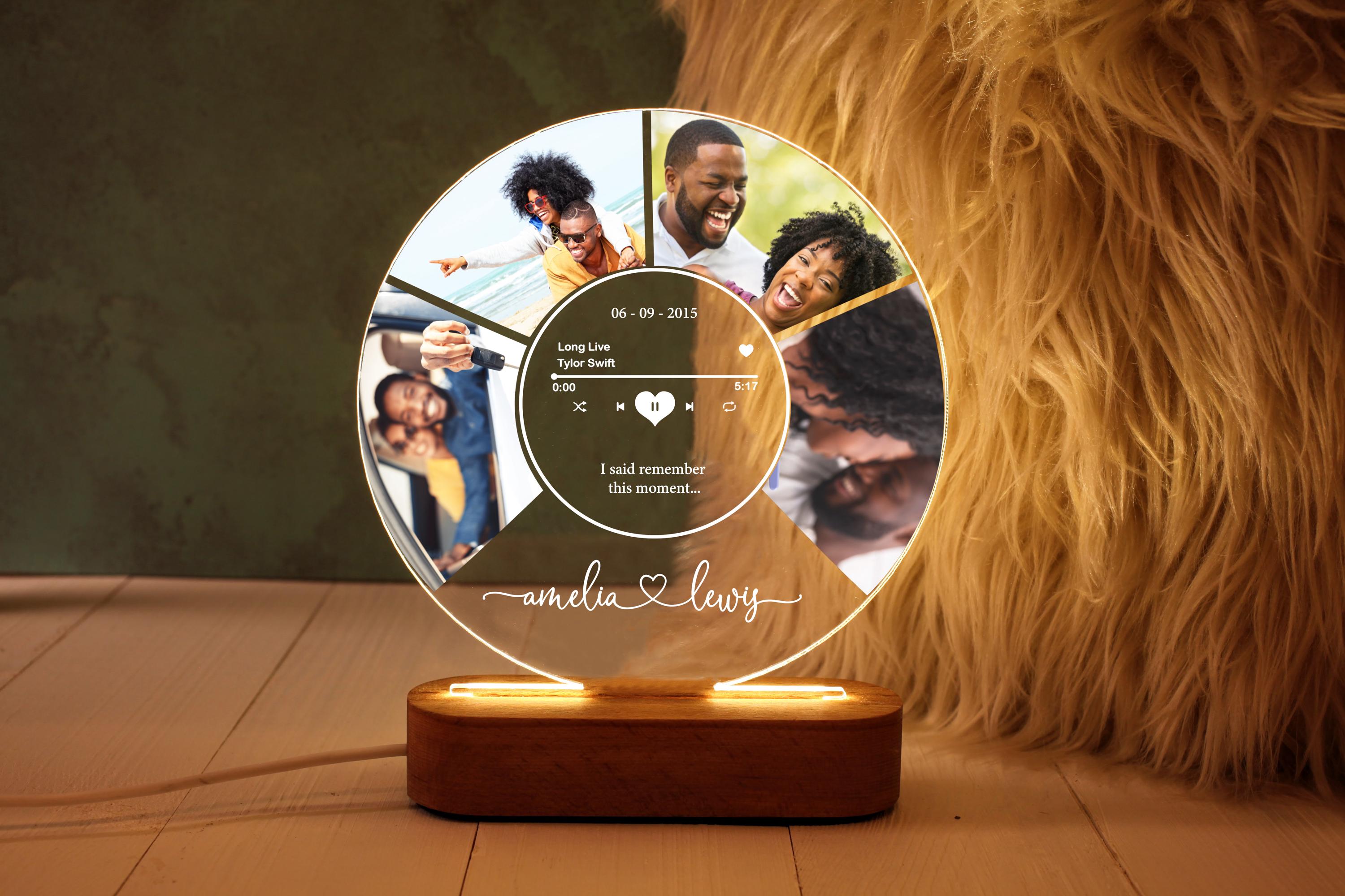 Personalized Song Night Light-Couple Gifts with Photo