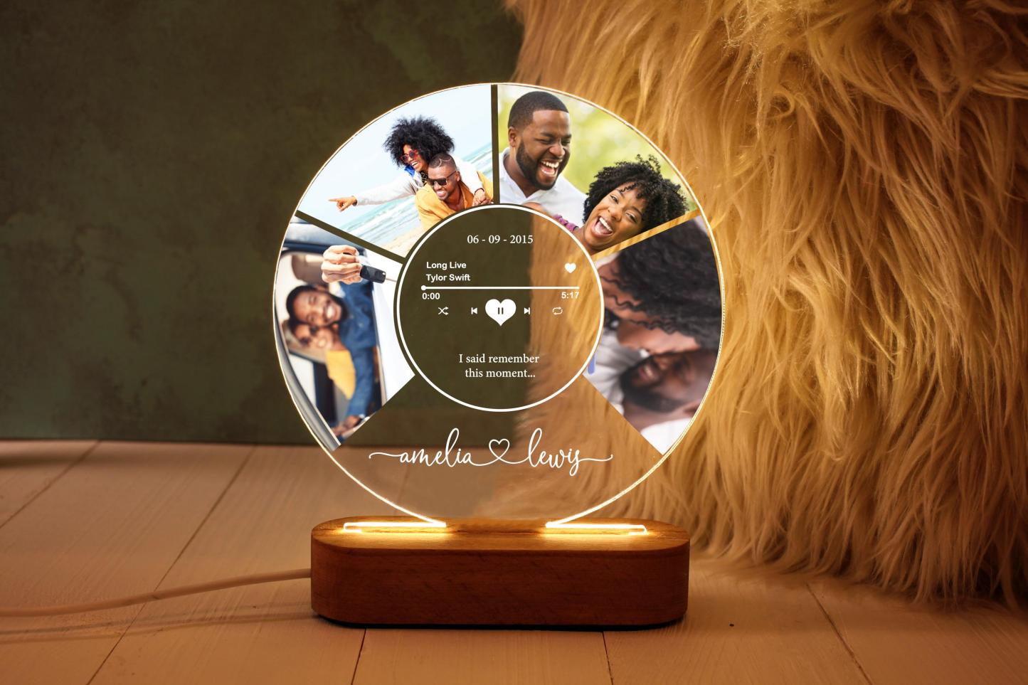 Personalized Song Night Light-Couple Gifts with Photo