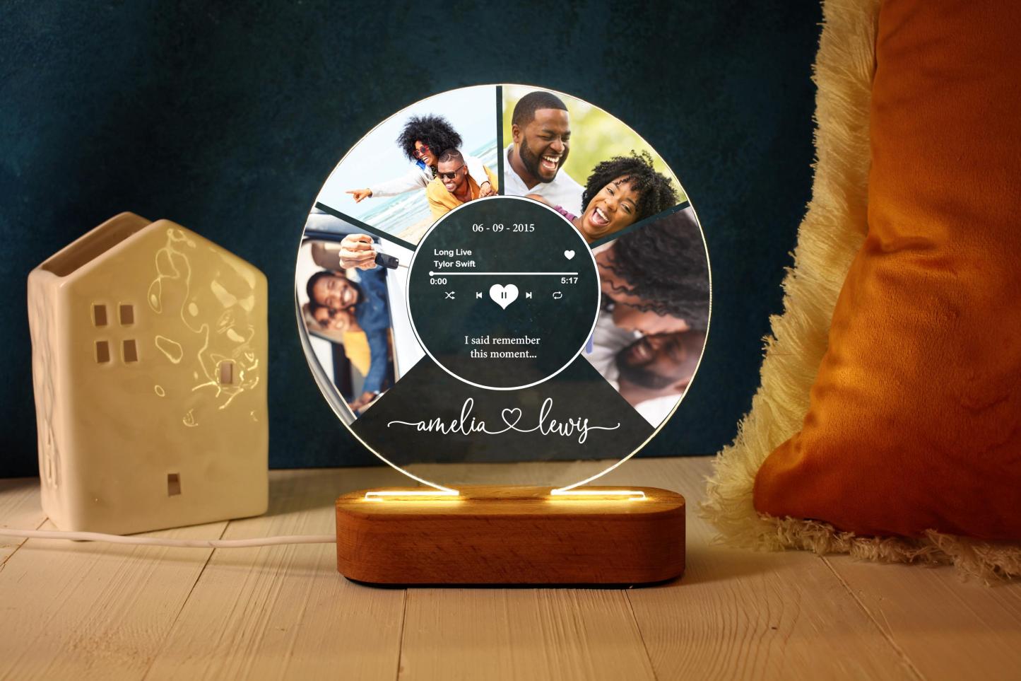 Personalized Song Night Light-Couple Gifts with Photo