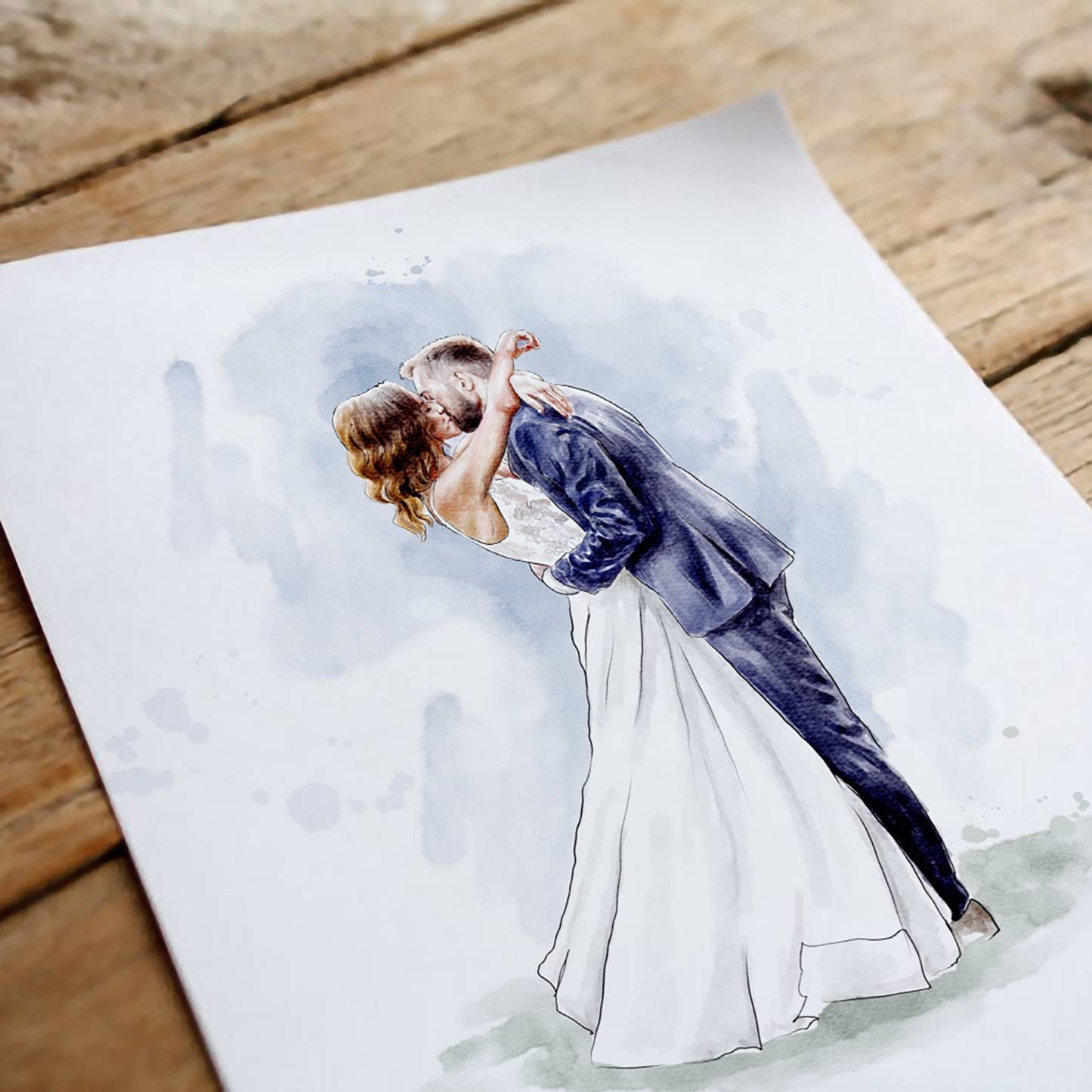 Custom Watercolor Painting From Photo, Gifts for Couple