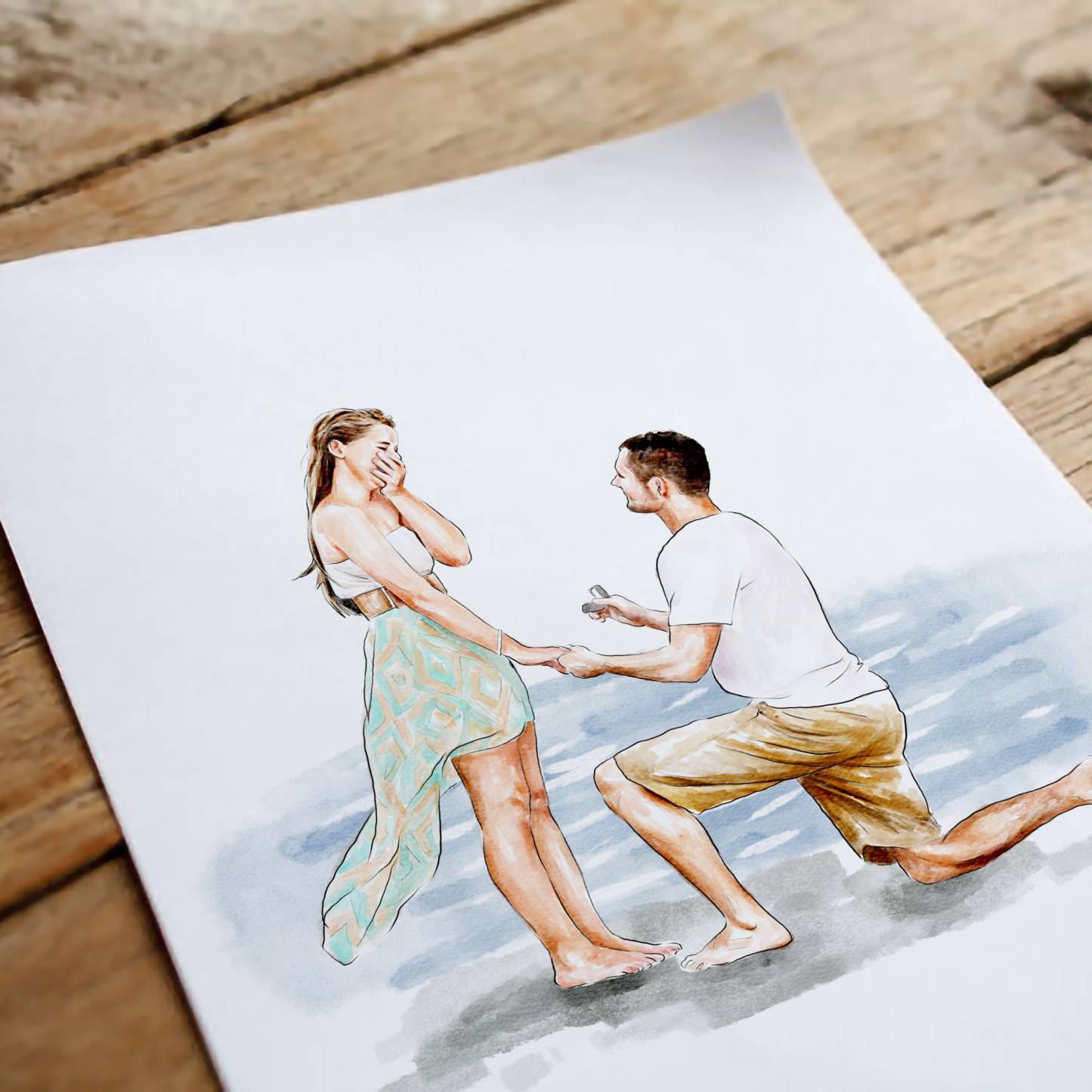 Custom Watercolor Painting From Photo, Gifts for Couple